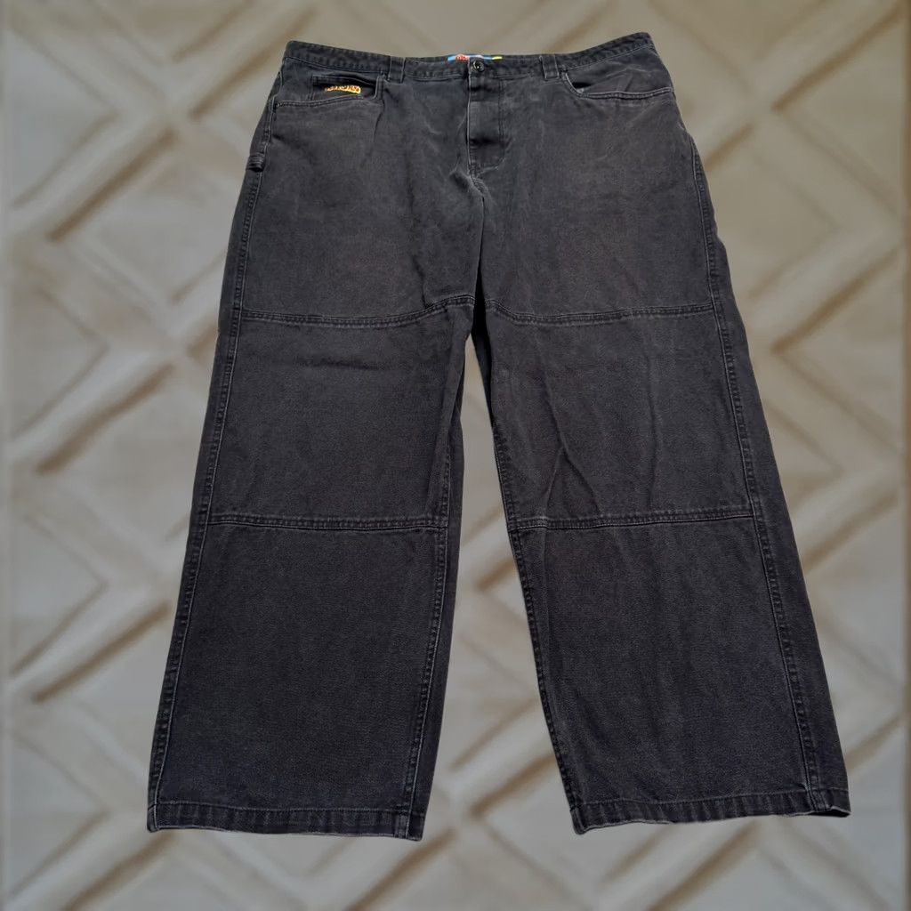 Empyre Empyre Carpenter Pants Mens 40 Black Cotton Denim Straight Leg Vintage No Size US 40 / EU 56 - 1 Thumbnail