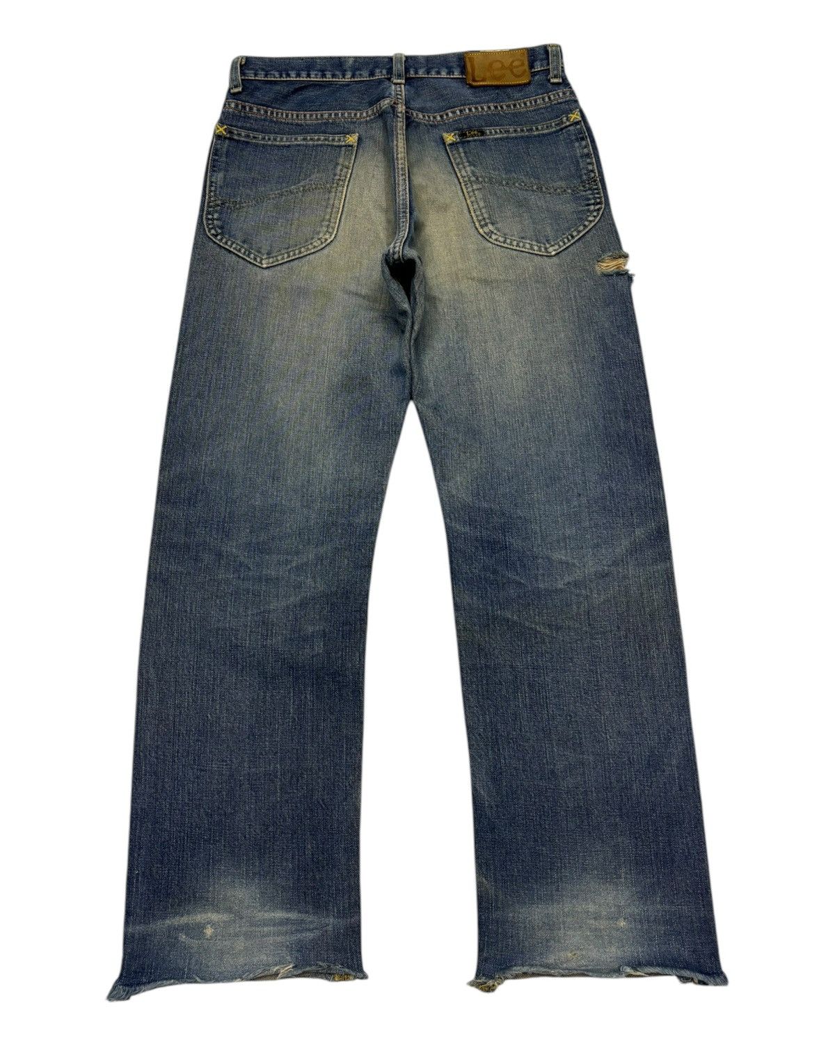 Lee Vintage Lee THRASHED Distressed Selvedge Denim Jeans Size US 30 / EU 46 - 3 Thumbnail