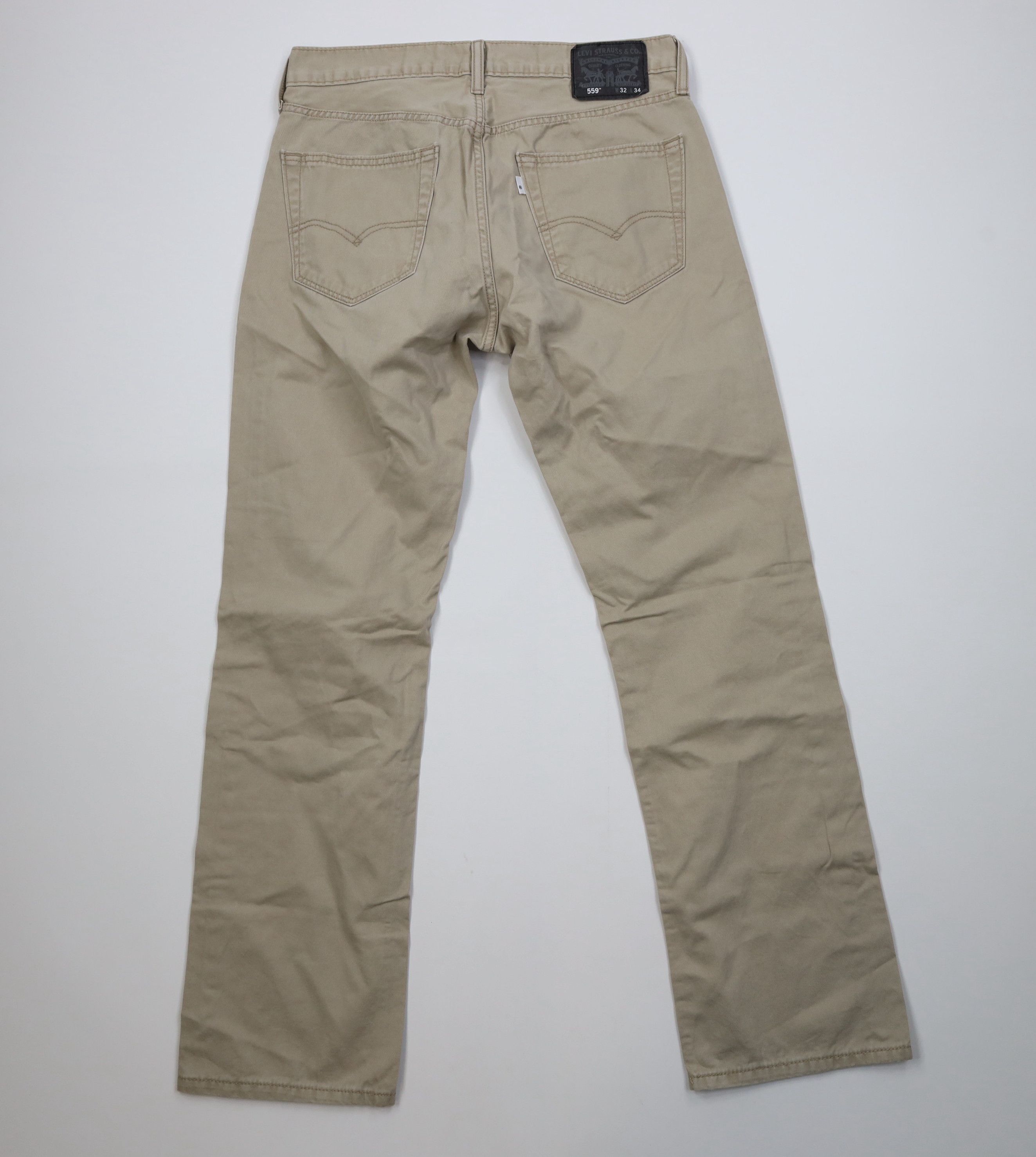 Levi's Vintage Y2K Levis 559 Relaxed Fit Straight Leg Pants Beige Size US 32 / EU 48 - 9 Thumbnail