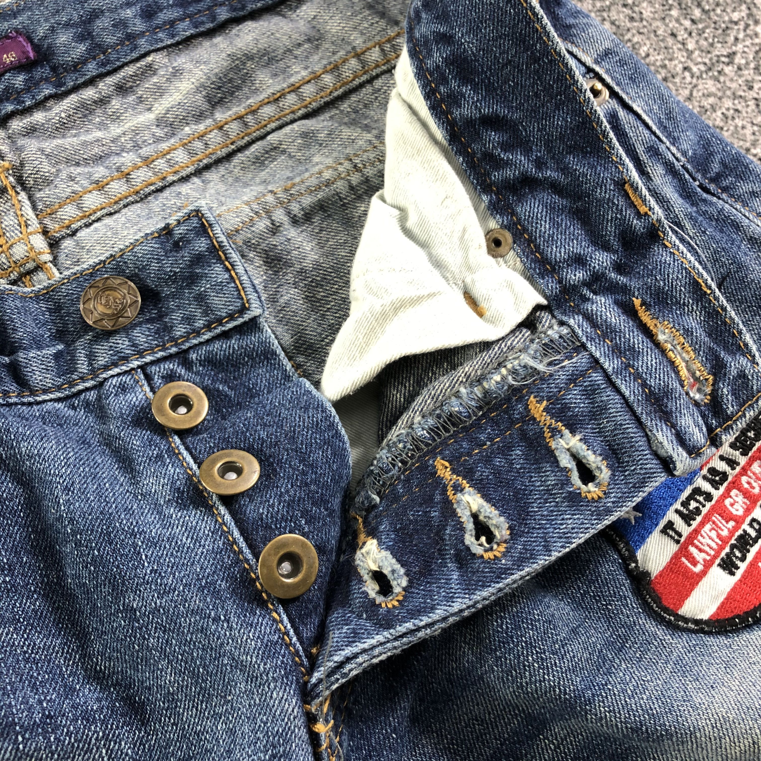 Japanese Brand Japanese Scheine Ripped Jeans Patchwork Denim Size US 30 / EU 46 - 10 Thumbnail