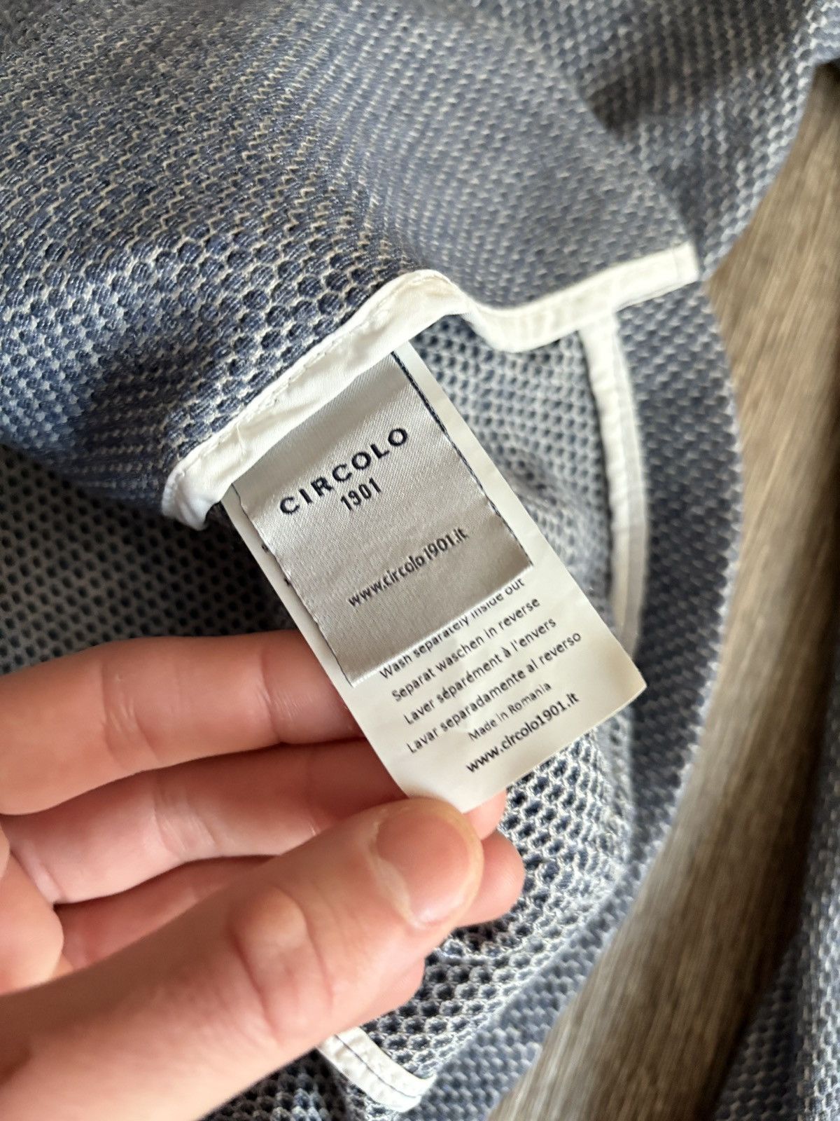 Circolo 1901 Circolo 1901 Women’s Cotton Blazer Jacket Textured Knit Size L / US 10 / IT 46 - 4 Thumbnail