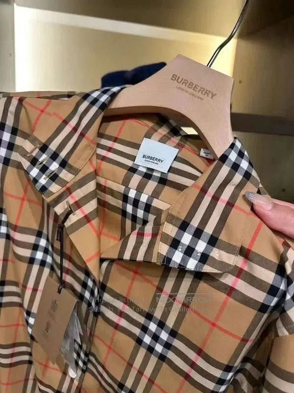 Burberry Burberry Khaki Cotton Check Long Sleeve Shirt. Size L / US 10 / IT 46 - 5 Thumbnail