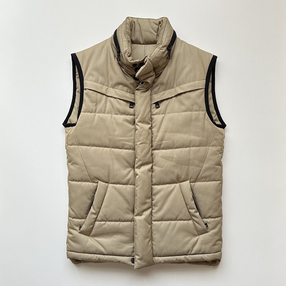 Balmain Balmain S/S 2012 Decarnin Padded Khaki Vest Size US S / EU 44-46 / 1 - 5 Thumbnail