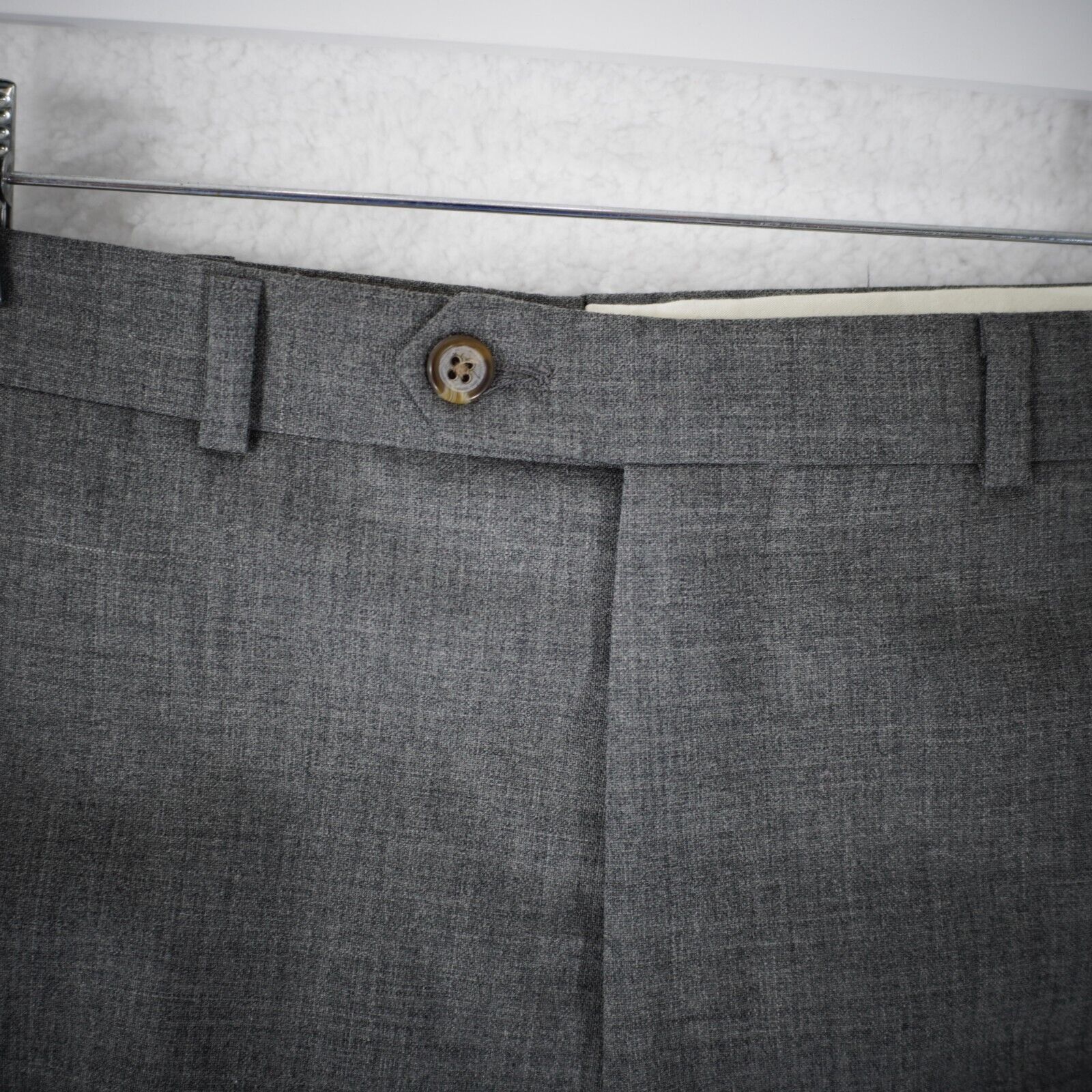Lauren Ralph Lauren Lauren Ralph Lauren Super 100's Wool Gray Flat Front Mid Ris Size 40R - 2 Thumbnail