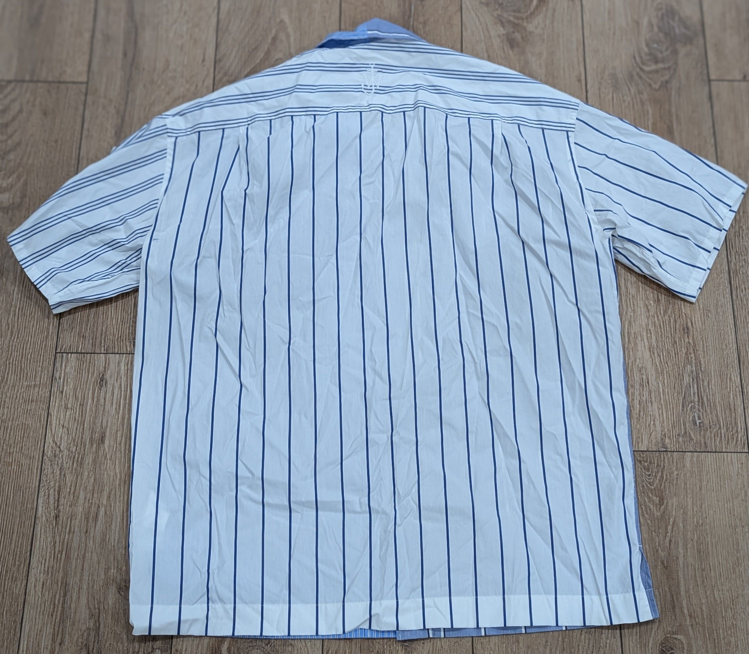 JW Anderson JW Anderson Mixed Stripe SS Button Up Shirt Light Blue 52 Size US L / EU 52-54 / 3 - 6 Thumbnail