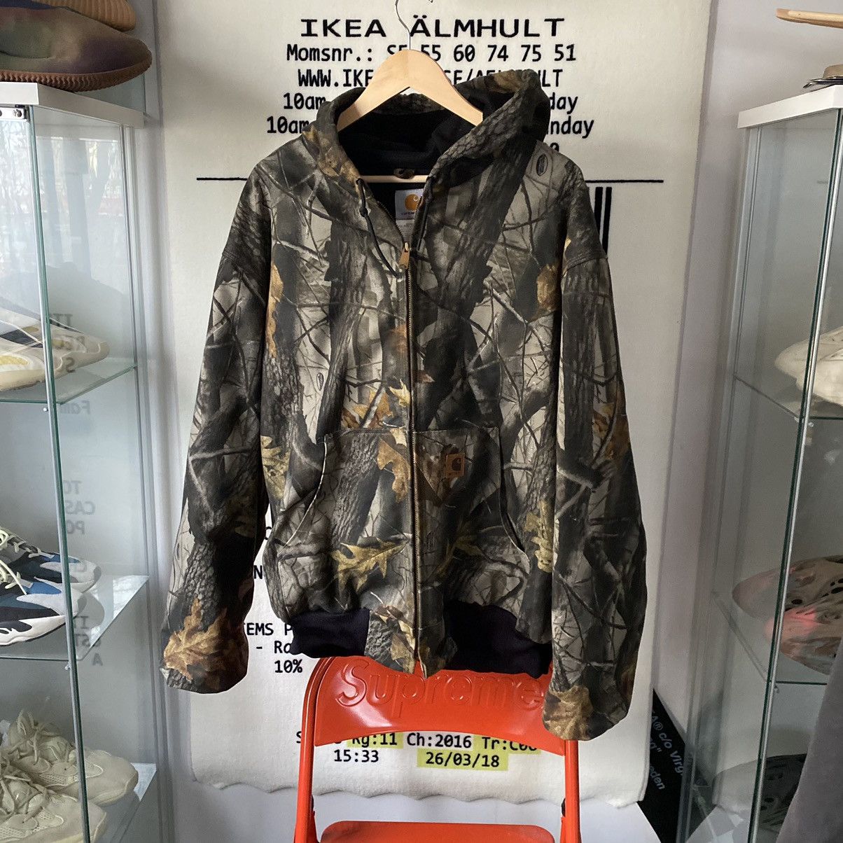 image of Carhartt Real Tree Hooded Jacket in Realtree, Men's (Size 2XL)