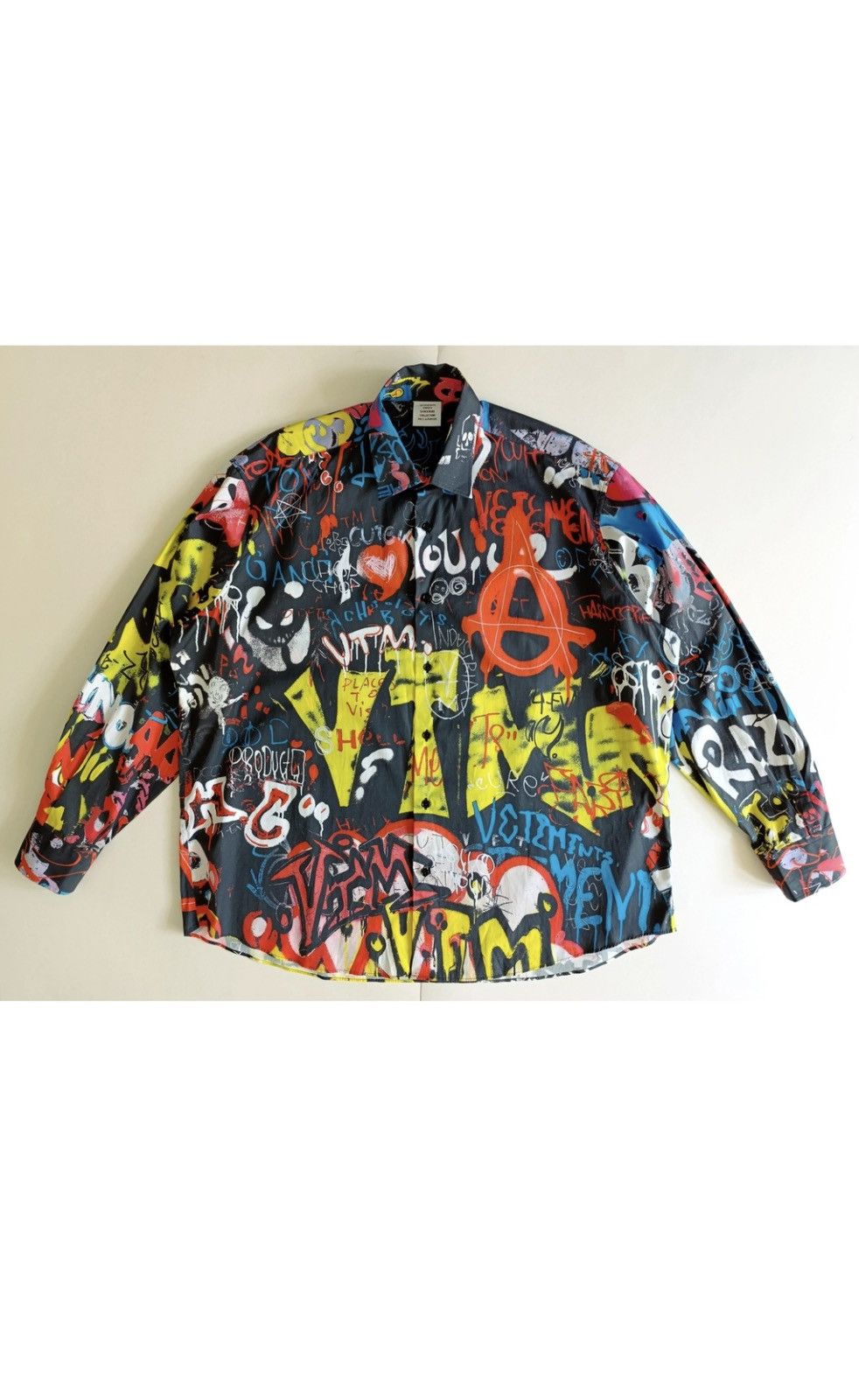 Vetements Vetements Black Graffiti Shirt Size US M / EU 48-50 / 2 - 4 Thumbnail