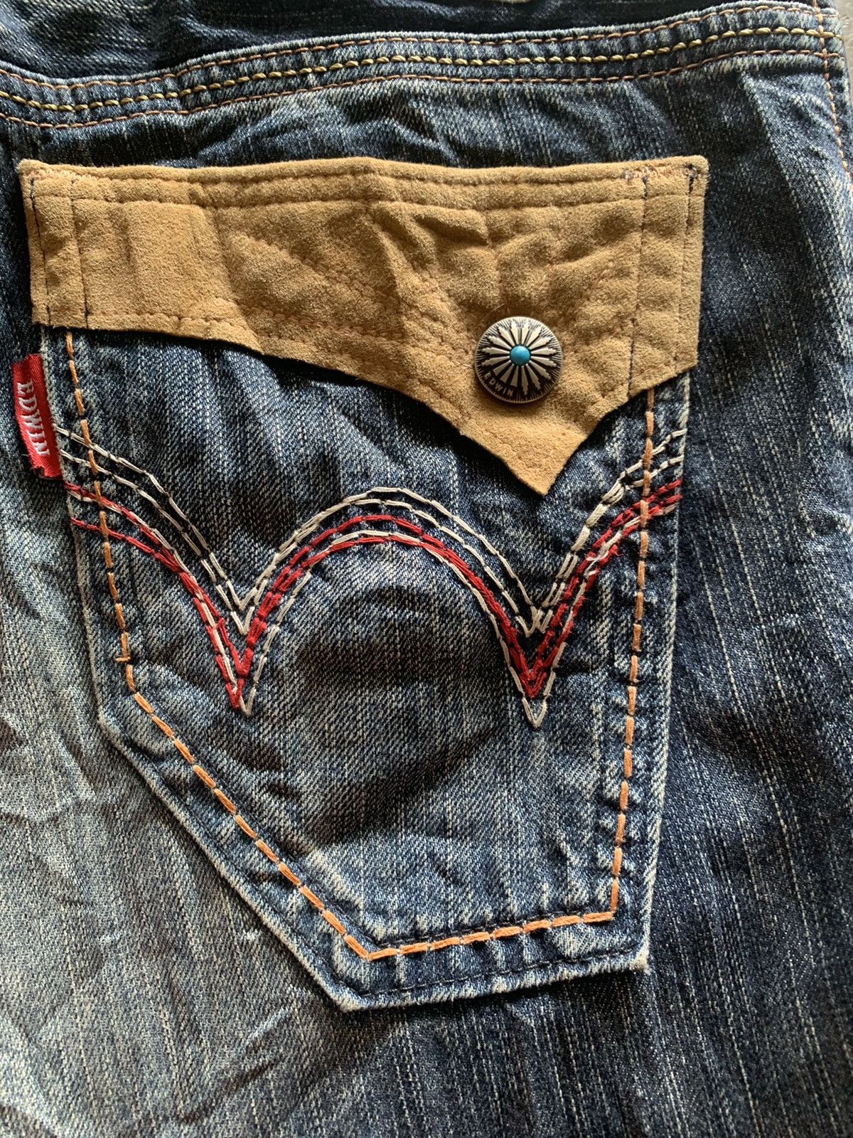 Edwin distressed flare vintage exclusive EDWIN jeans western style Size US 32 / EU 48 - 15 Thumbnail