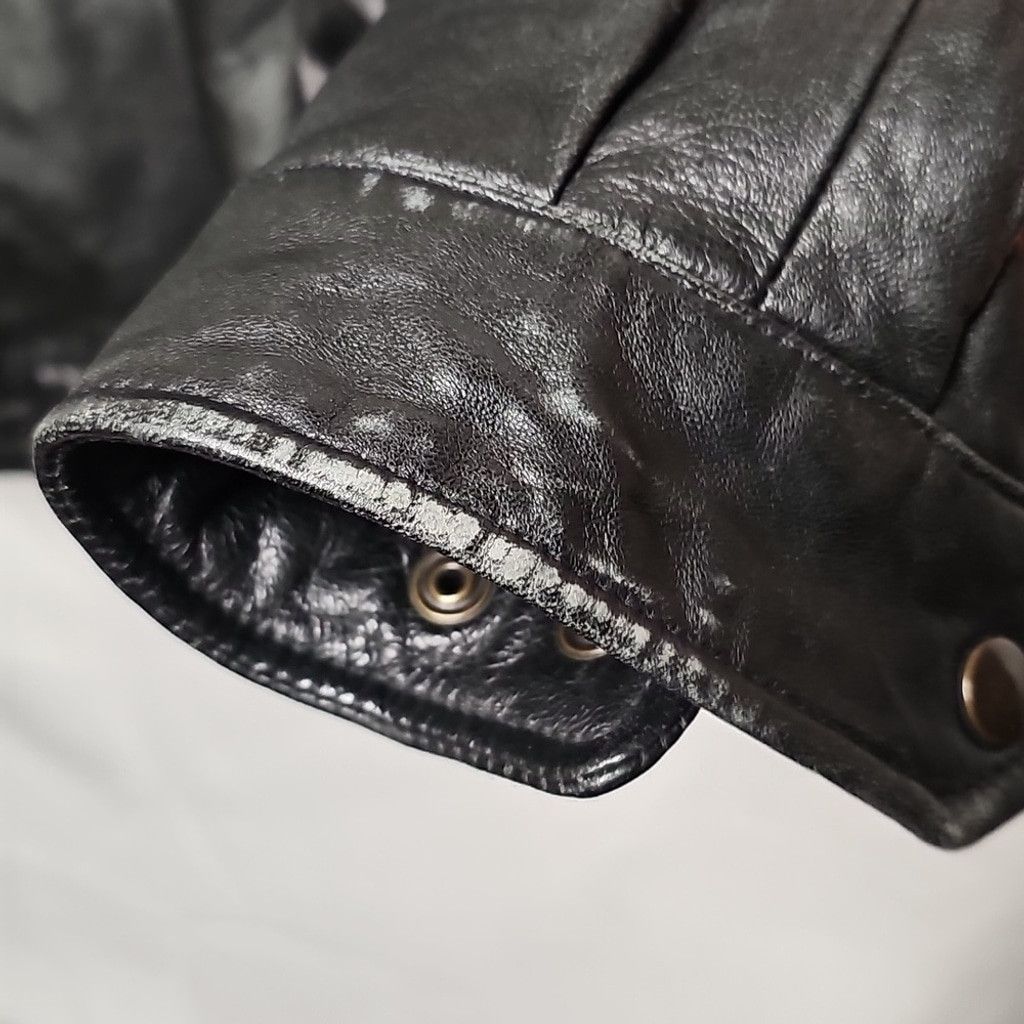The Unbranded Brand J. Park Collection Black Geniune 100% Lamb Leather Jacket L Size US L / EU 52-54 / 3 - 5 Thumbnail