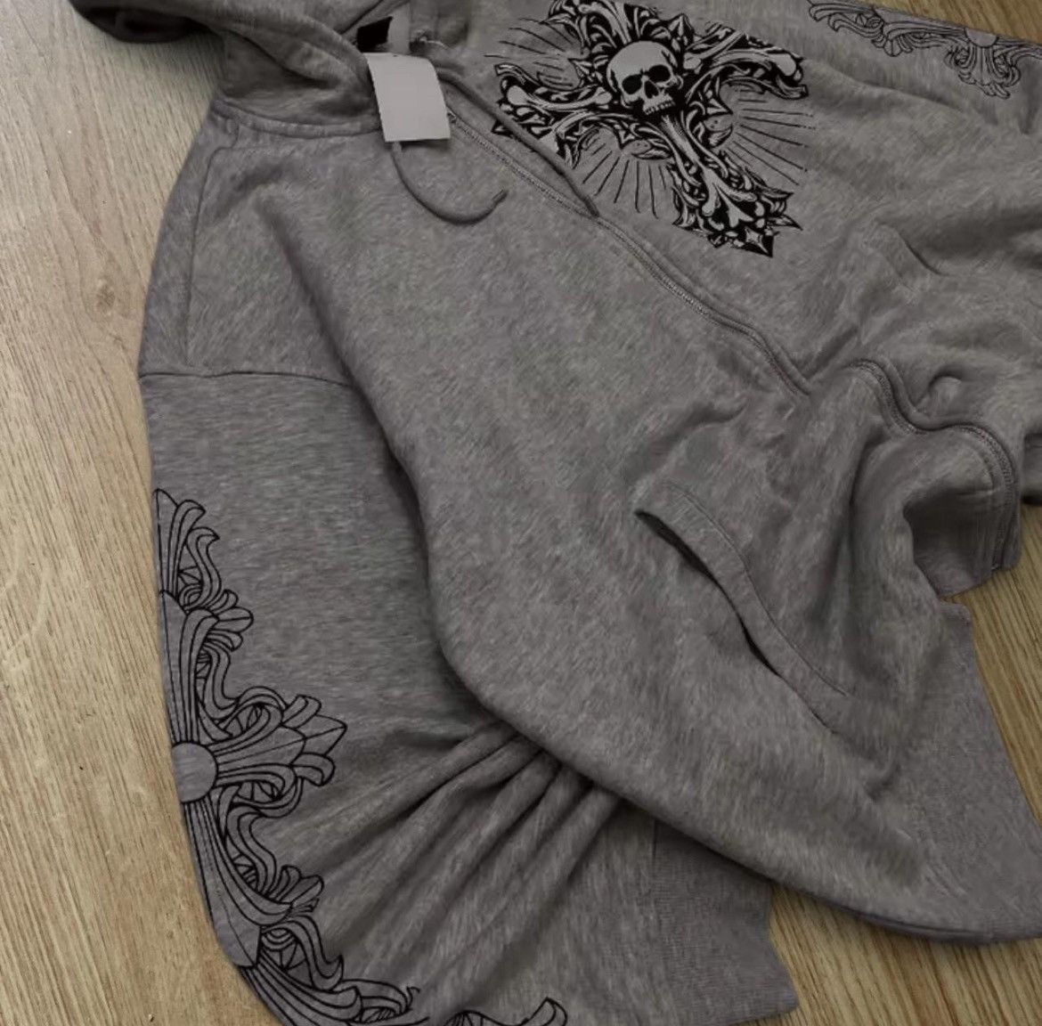 Other Y2k Gray skate emo baggy zip hoodie Size US S / EU 44-46 / 1 - 2 Thumbnail