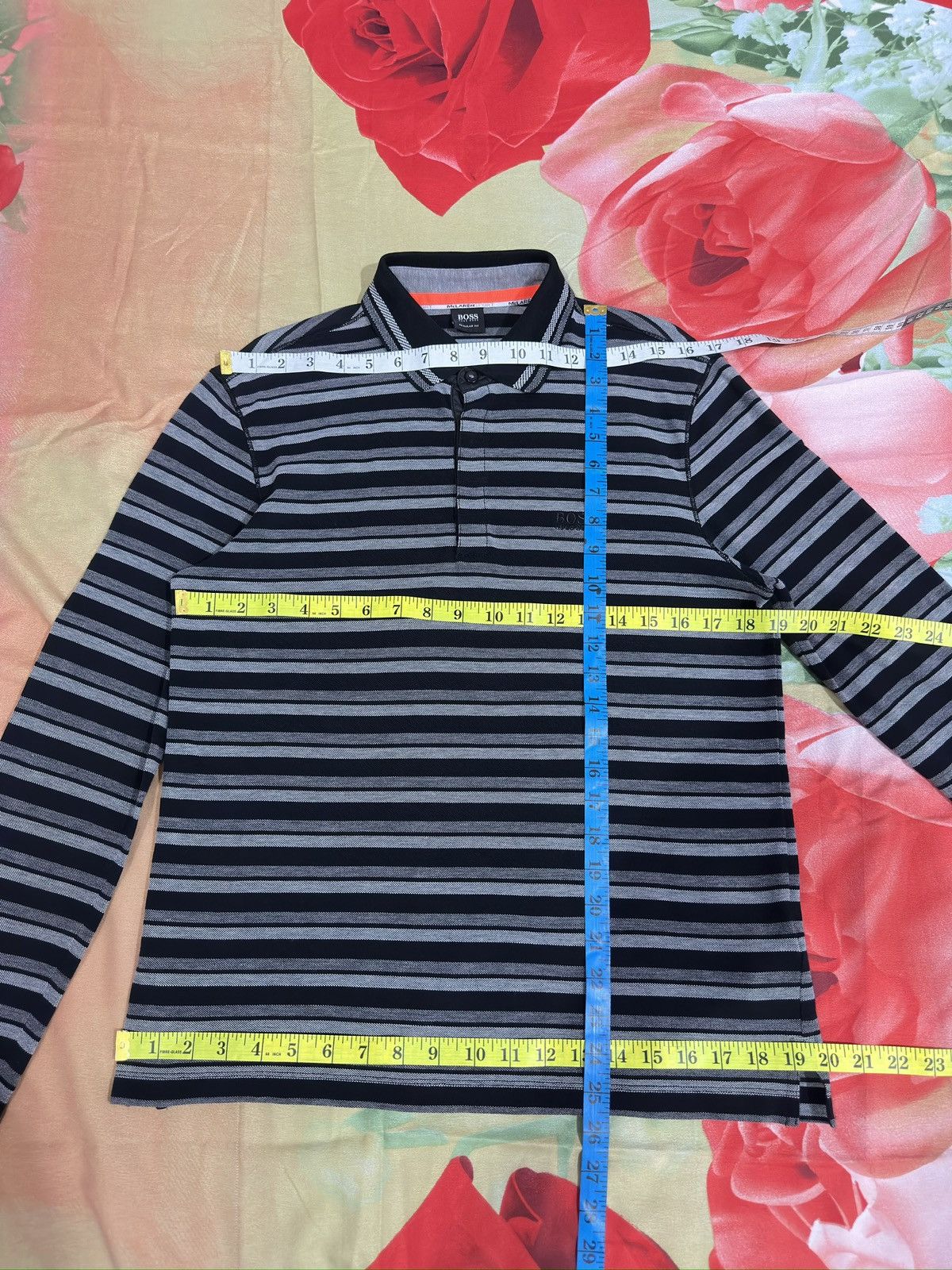 Hugo Boss × Malcolm McLaren Hugo Boss X Mc Laren Sport Stripe Polo Shirt A187 Size US M / EU 48-50 / 2 - 12 Thumbnail