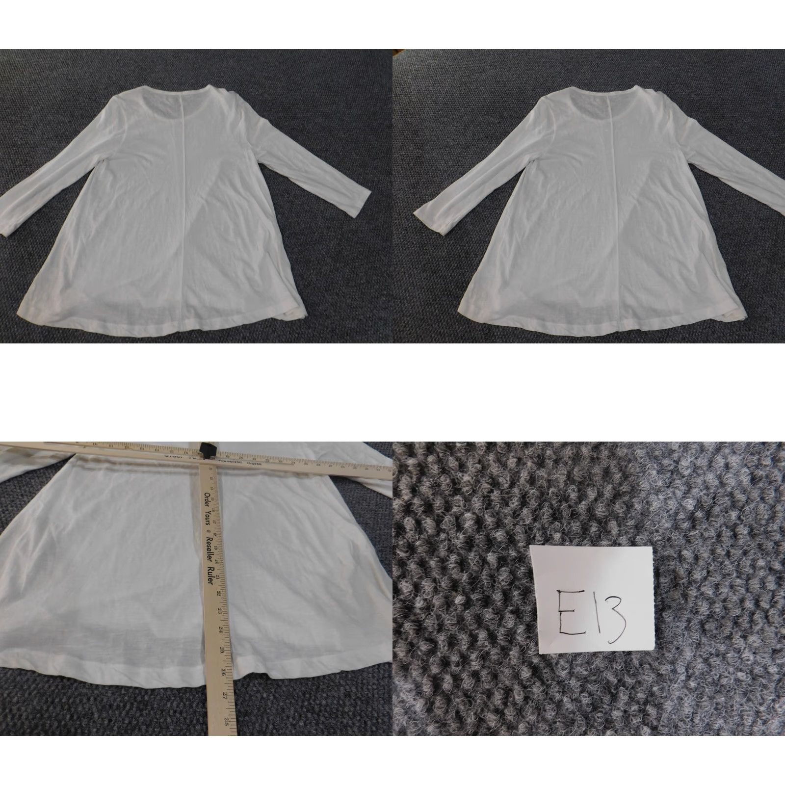 Vintage Crown & Ivy Blouse Shirt Women Medium White Round Neck Cotton Rayon Pullover Casual Fit Regular Stretch Classic Size M / US 6-8 / IT 42-44 - 8 Thumbnail