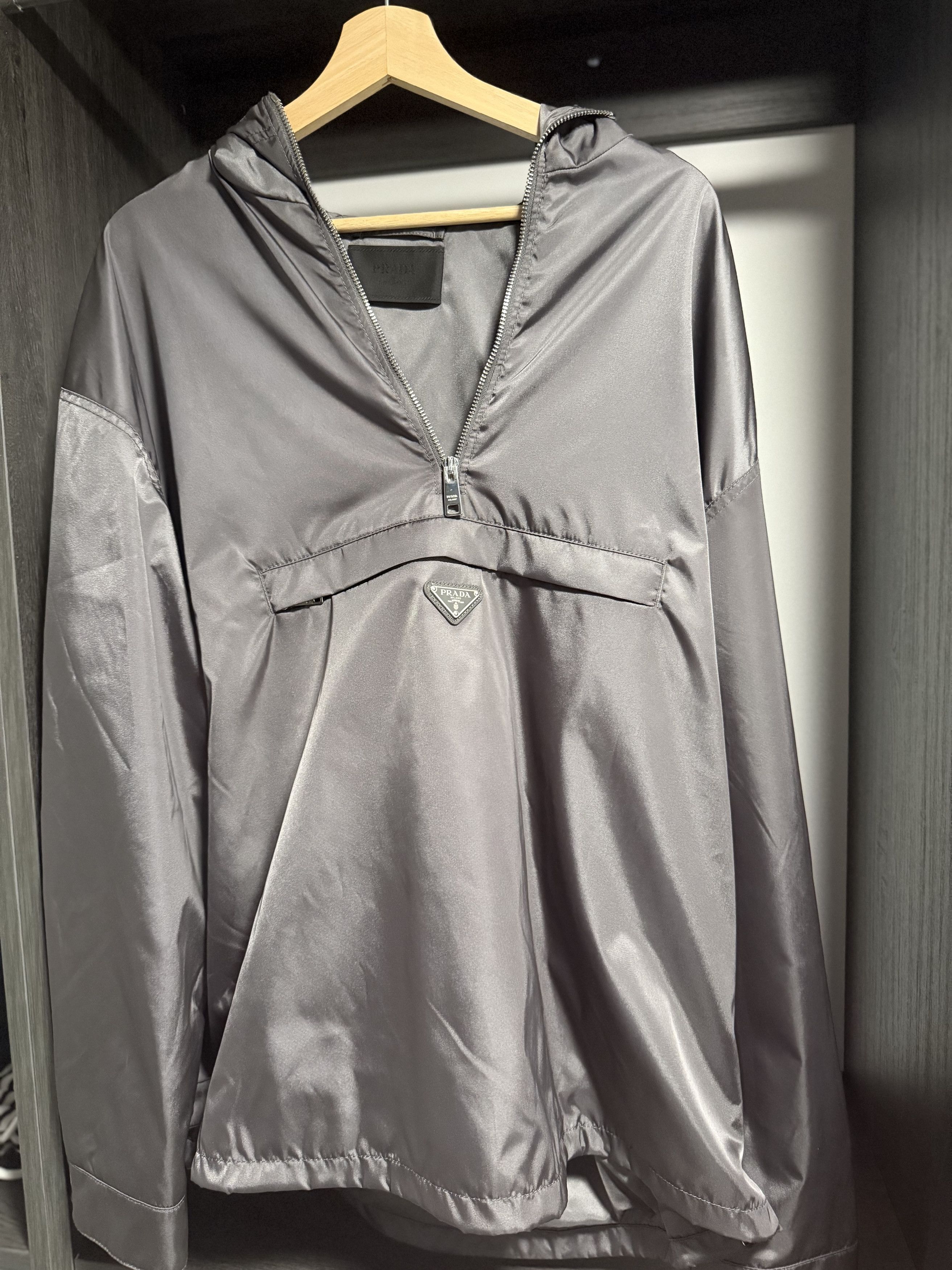 Prada PRADA Nylon Anorak jacket Size M Gray Size US M / EU 48-50 / 2 - 6 Thumbnail
