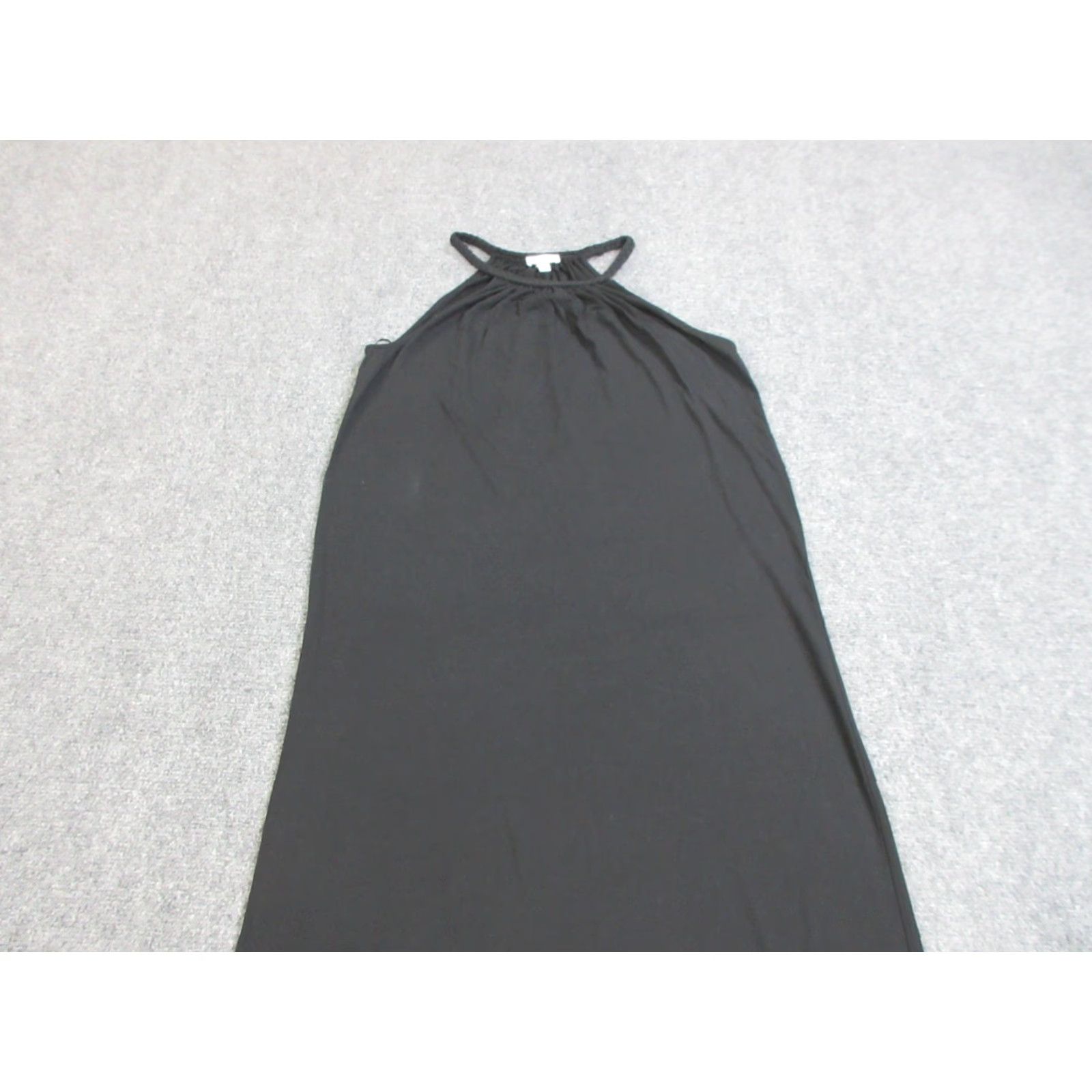 VINTAGE Soft Joie Womens Maxi Dress Sleeveless Boho Halter 50% Cotton Modal  Black Small - threedaughtersproperties.com