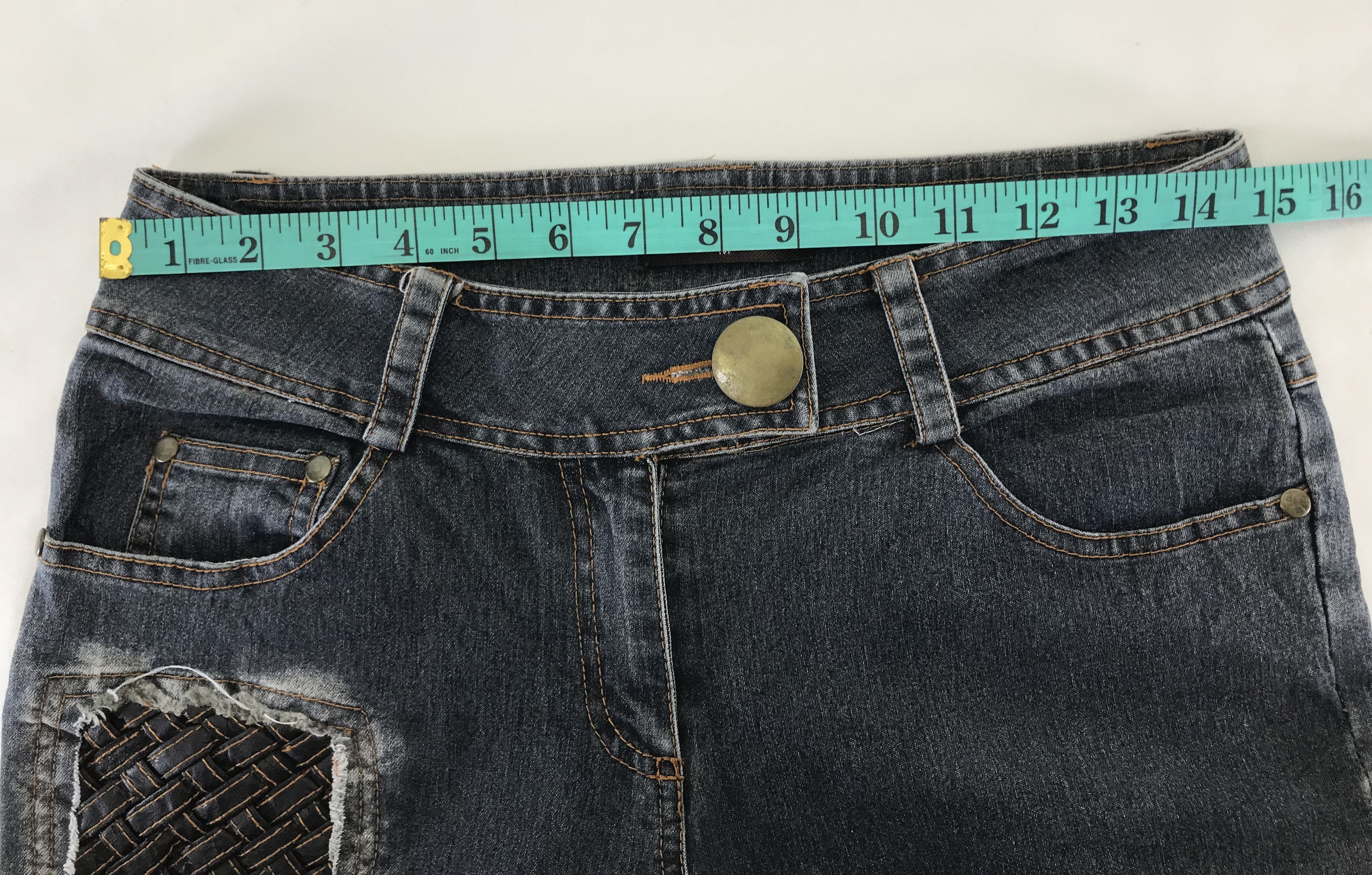 If Six Was Nine Vintage Japanese Patchwork Design Jeans Size 29" - 13 Thumbnail