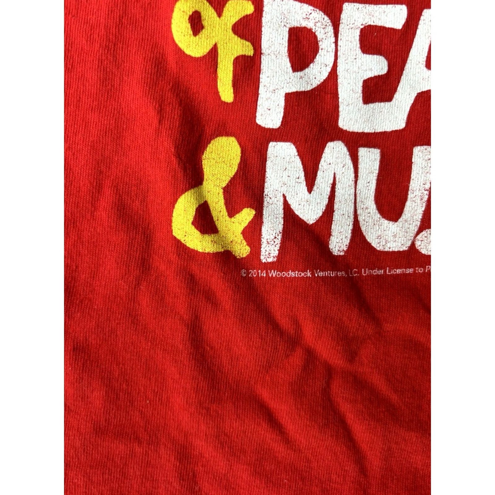 Vintage VINTAGE Woodstock Peace Music Band Concert T-Shirt Unbranded Unisex Adults S Red Short Sleeve Crew Neck Graphic Print Size US S / EU 44-46 / 1 - 4 Thumbnail
