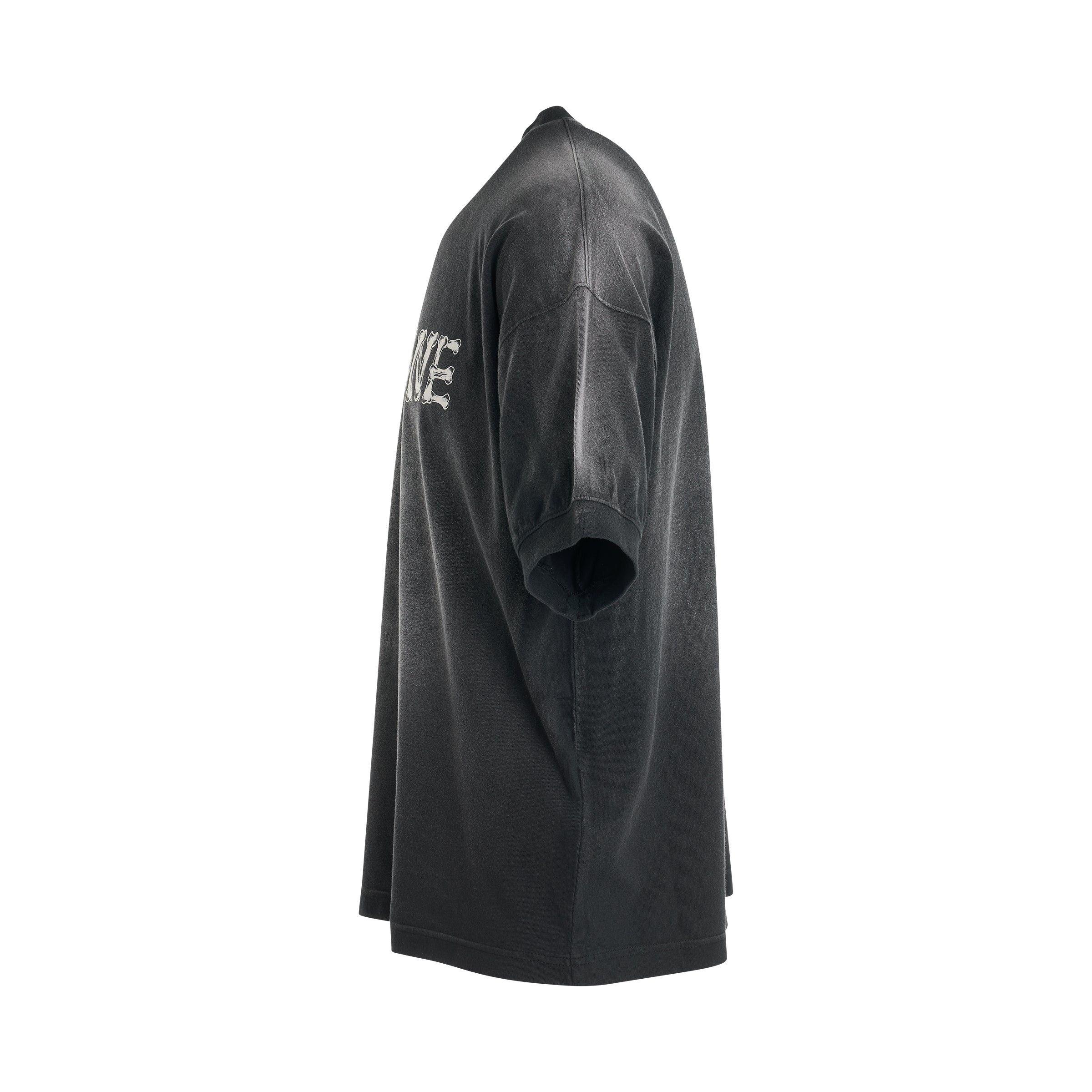 WE11DONE o1mris0824 Ribbed Logo T-Shirt in Black Size US L / EU 52-54 / 3 - 3 Thumbnail