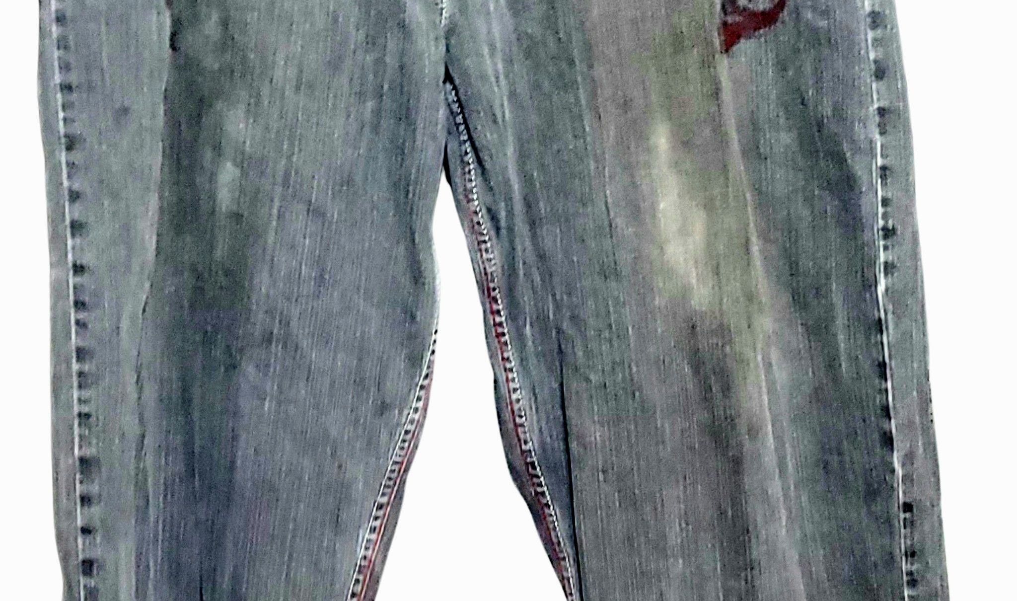 Other Y2K Black Baggy Jeans Mens 44 Red Dragon Print Faded Grunge Size US 44 / EU 60 - 8 Thumbnail
