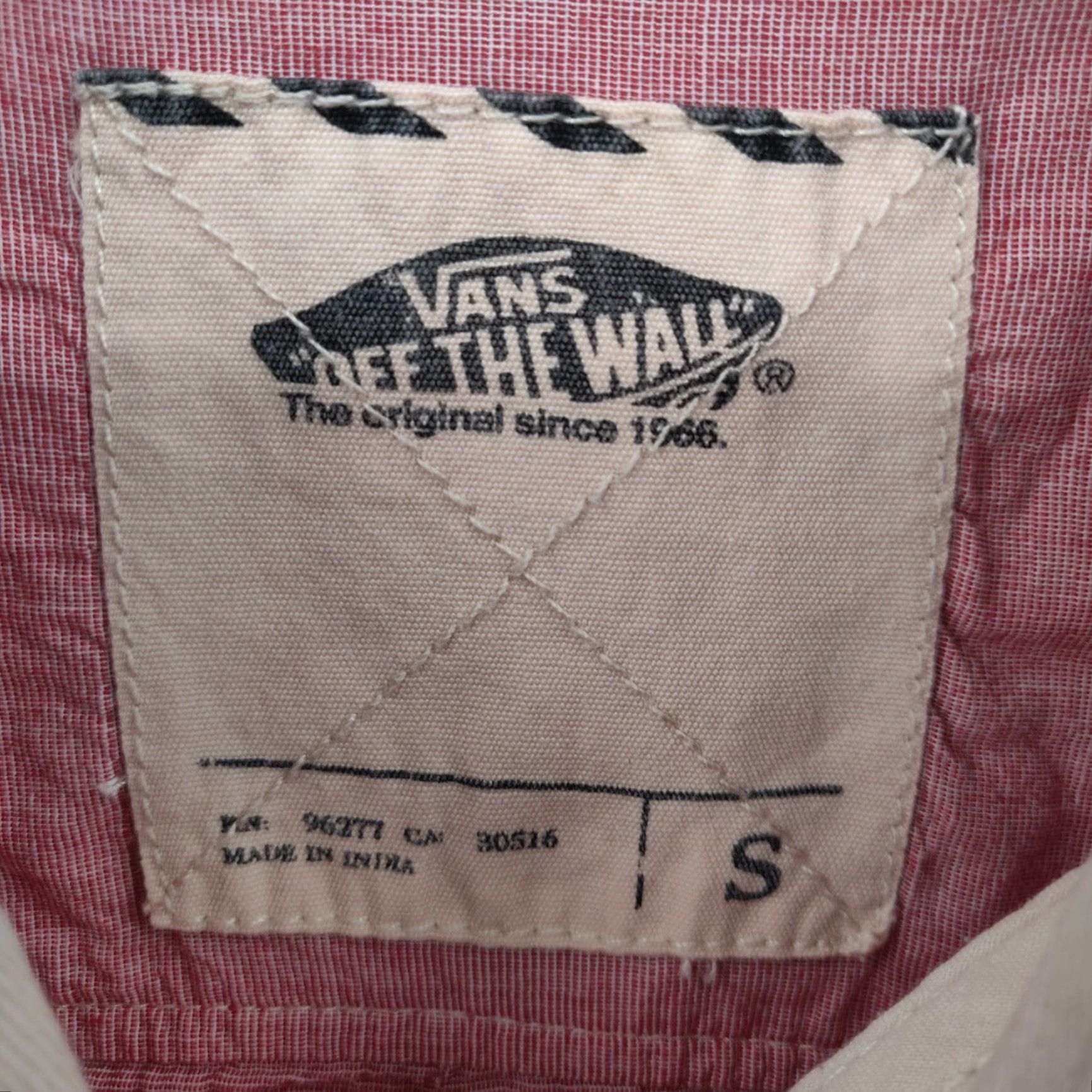 Vans VANS Shirt Mens Small S Red Regular Fit Long Sleeve Button Skate Size US S / EU 44-46 / 1 - 7 Thumbnail