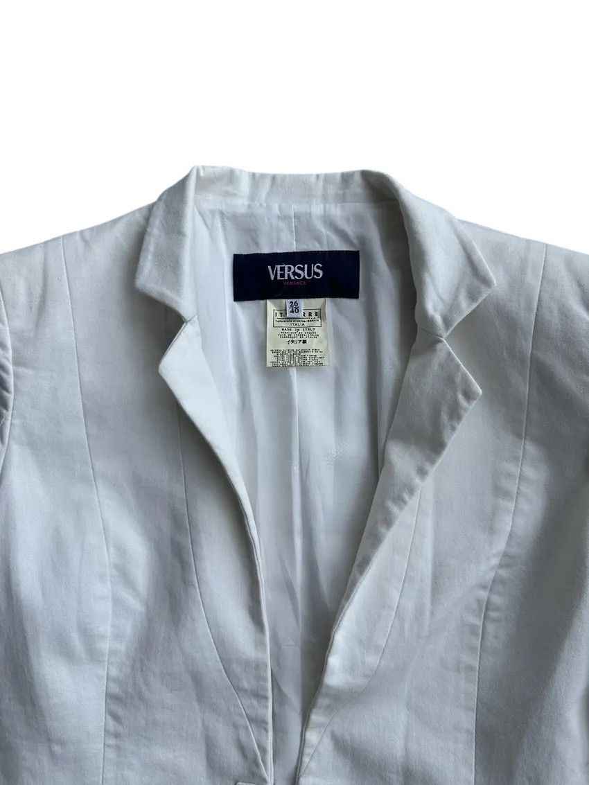 Versus Versace × Vintage Vintage Versus Versace Woman White Blazer Jacket Size S / US 4 / IT 40 - 4 Thumbnail