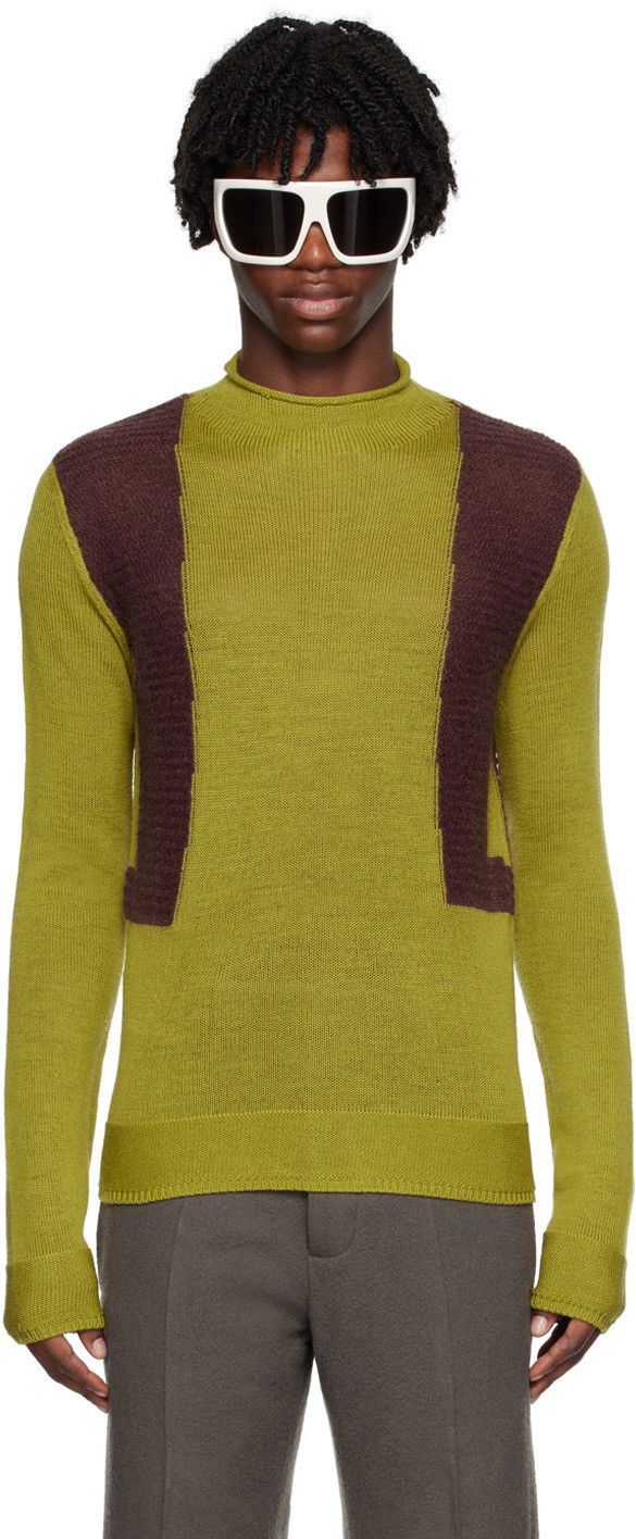 Rick Owens Last Rick Owens Green & Purple Harness Woolen Sweater Size S / US 4 / IT 40 - 4 Thumbnail