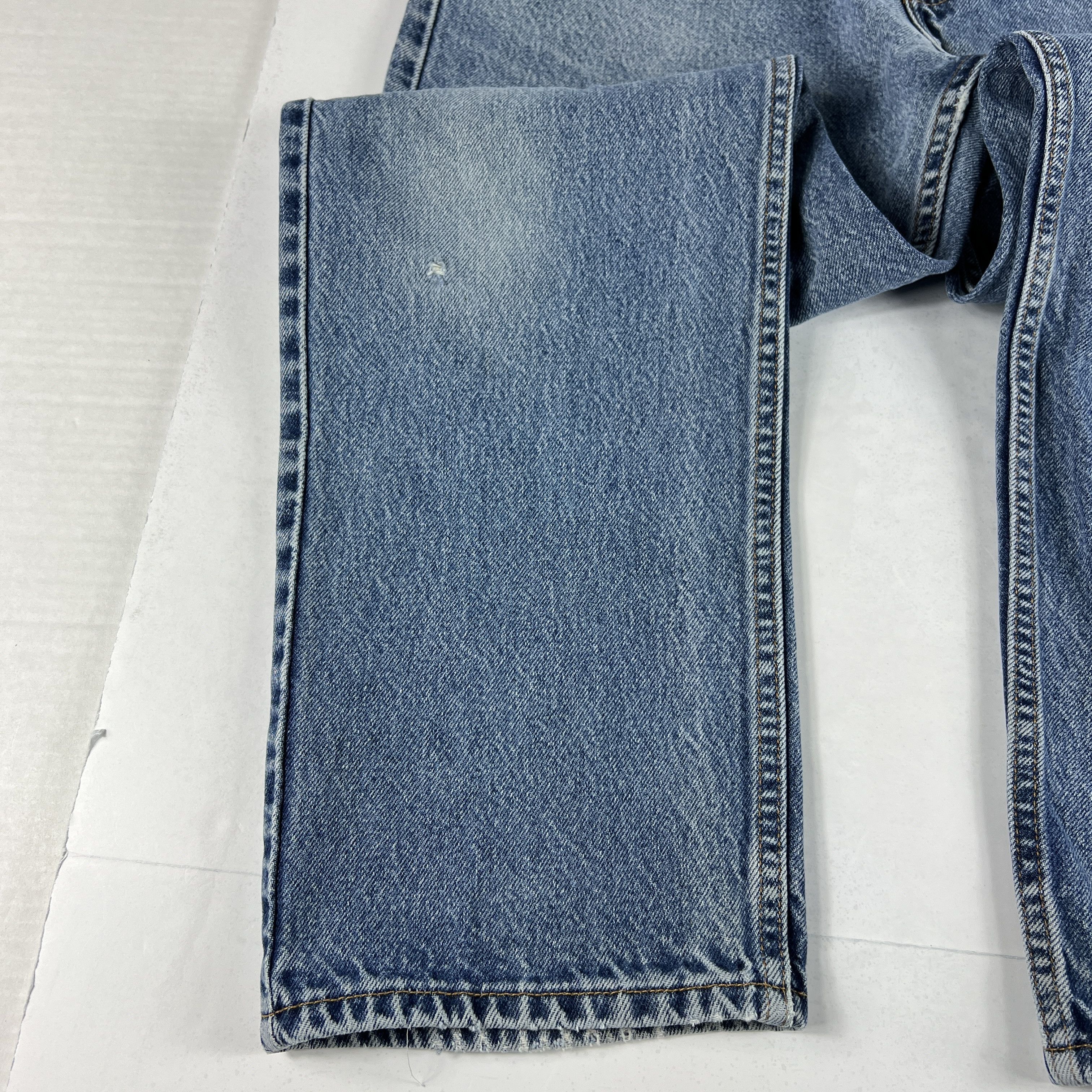 VTG Levi's Jeans 505 Straight Blue Faded Distressed Denim