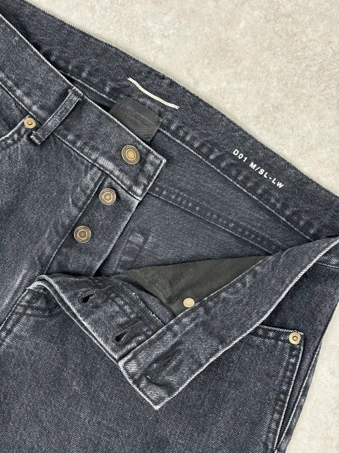 Saint Laurent Paris FW2015 Saint Laurent Black Denim Distressed Jeans Size US 32 / EU 48 - 10 Thumbnail