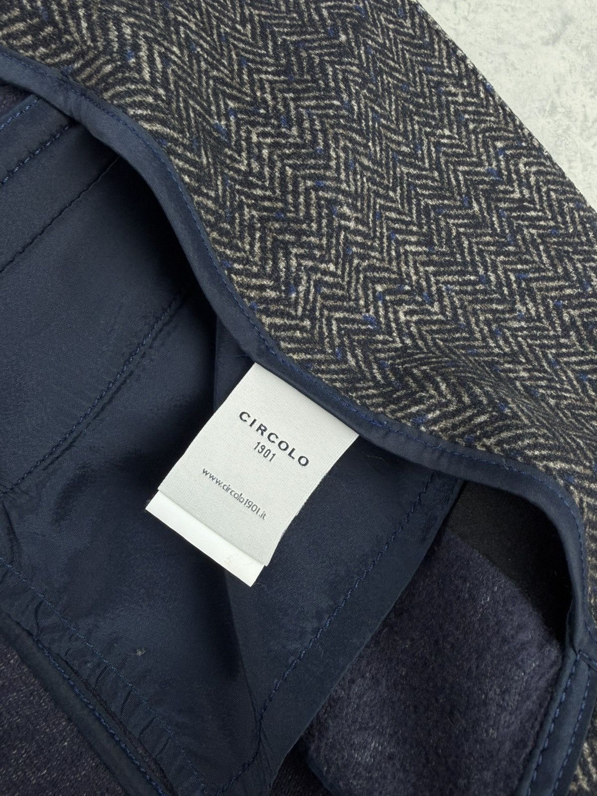 Circolo 1901 Circolo 1901 Womens Jersey Blazer Herringbone Size 48 Size XL / US 12-14 / IT 48-50 - 8 Thumbnail