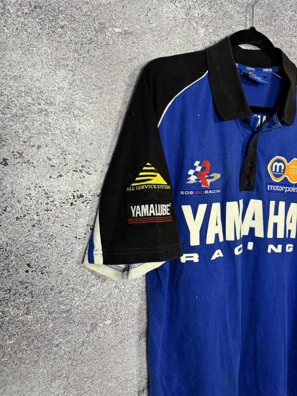 Vintage × Yamaha Vintage Yamaha Rob Mac Racing Superbike Moto Polo Shirt Size US L / EU 52-54 / 3 - 5 Thumbnail