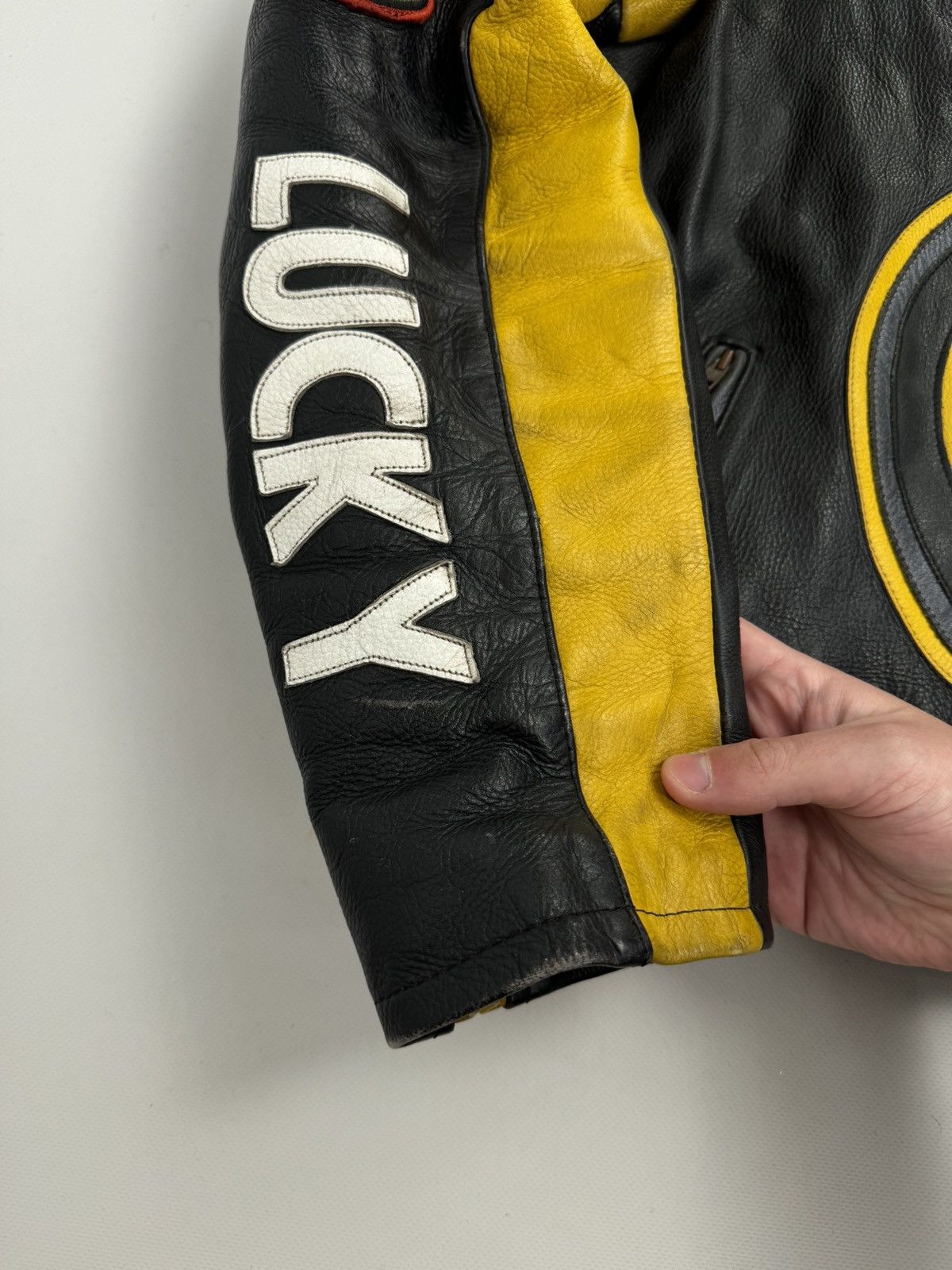 Vintage Vintage Lucky Strike Racing Leather Jacket Size US L / EU 52-54 / 3 - 22 Thumbnail