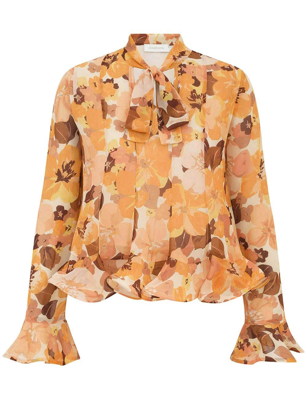 Zimmermann oc11z0226 Balance Flutter Blouse In Multicolor Size L / US 10 / IT 46 - 1 Thumbnail