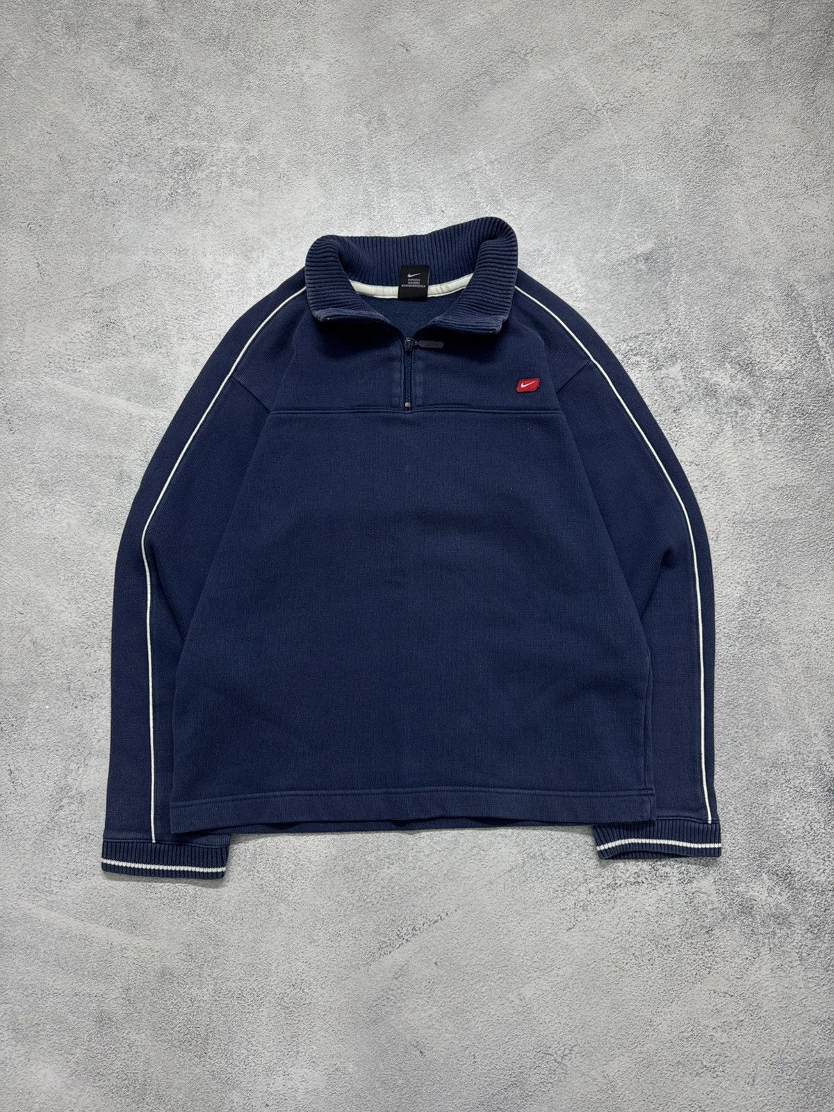 Nike Vintage Y2K Nike Mini Swoosh 1/3 Zip Hoodie 00’s Size US S / EU 44-46 / 1 - 4 Thumbnail
