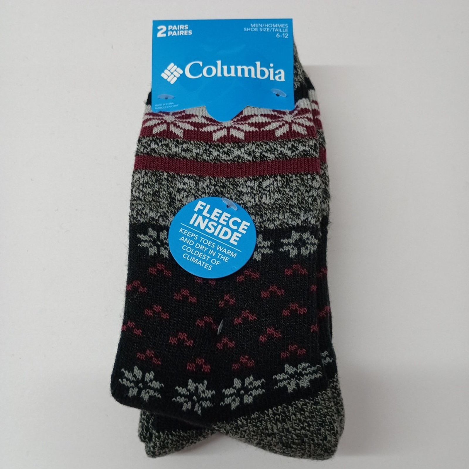 Columbia Columbia 2 Pair Fleece Lined Crew Socks Men's Size 6-12 Size ONE SIZE - 1 Thumbnail
