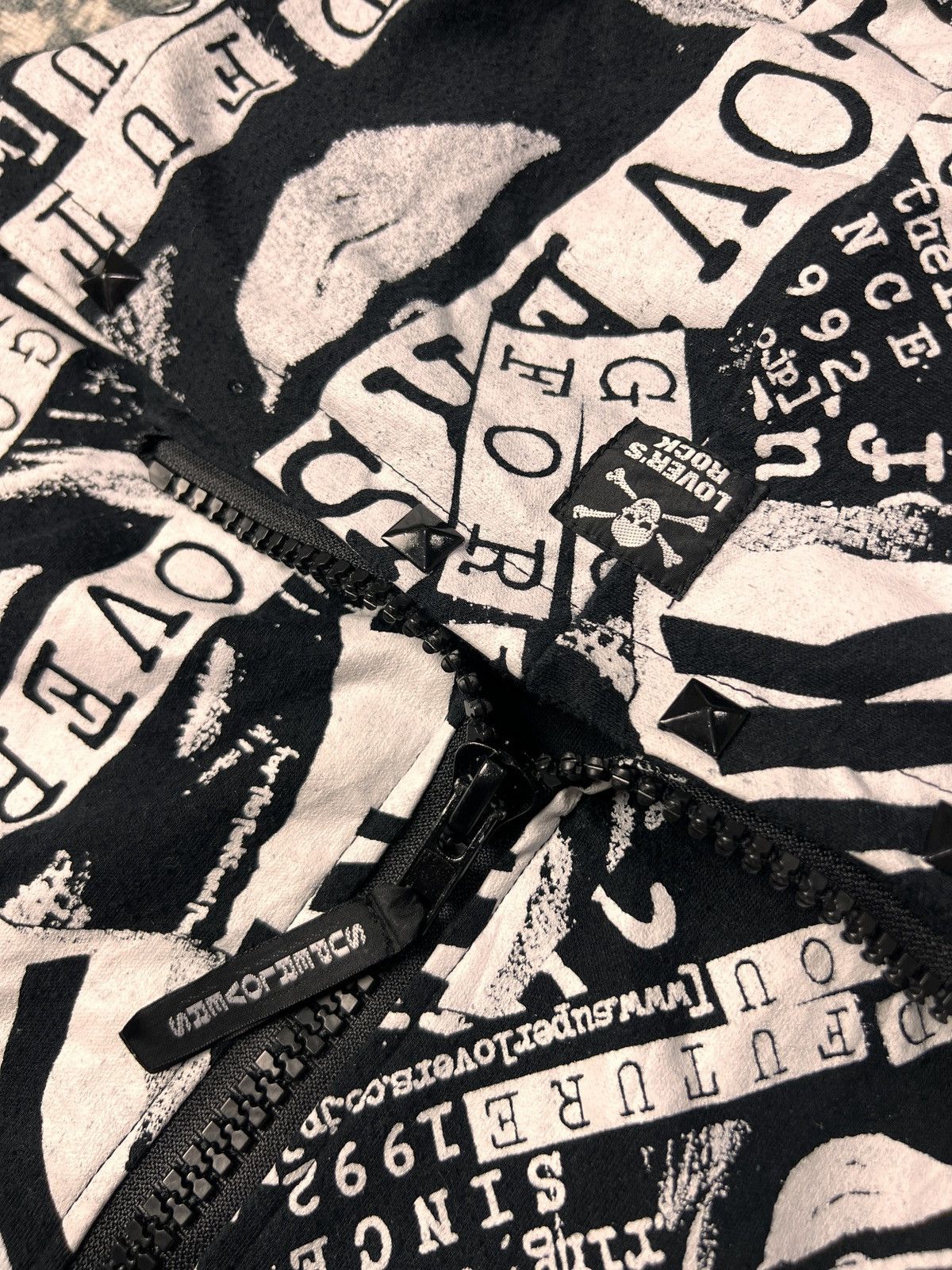 Hysteric Glamour Super Lovers Fullprint Punk Black Hoodie Size US M / EU 48-50 / 2 - 9 Thumbnail