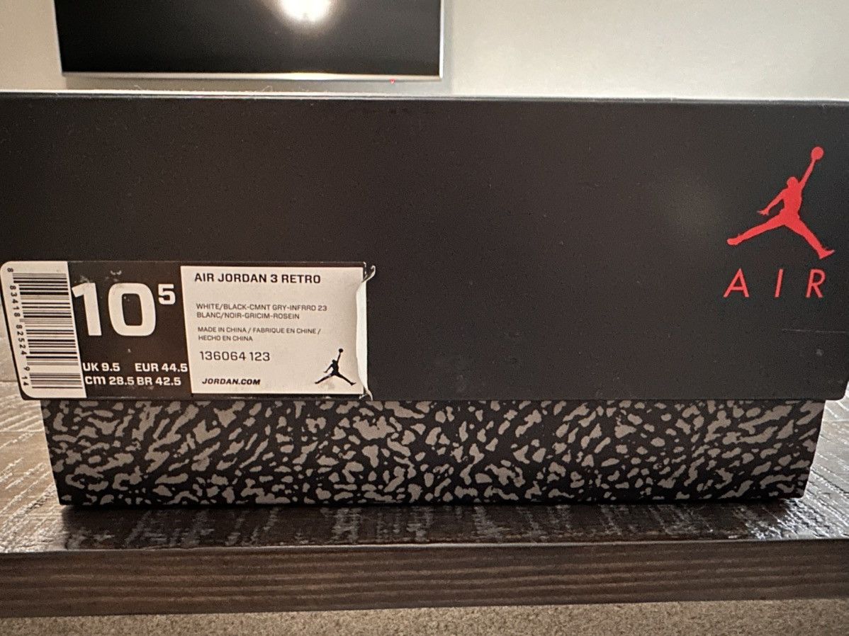 Jordan Brand Jordan 3 Retro Infrared 23 – Size 10.5 – Pristine – OG Box Size US 10.5 / EU 43-44 - 12 Thumbnail