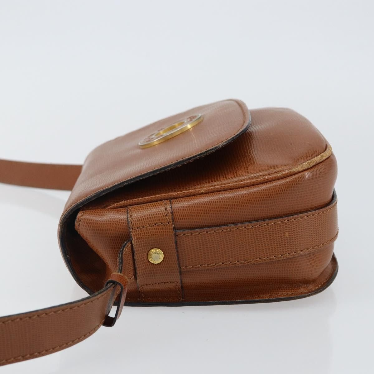Celine CELINE Shoulder Bag Leather Brown Gold Size ONE SIZE - 5 Thumbnail