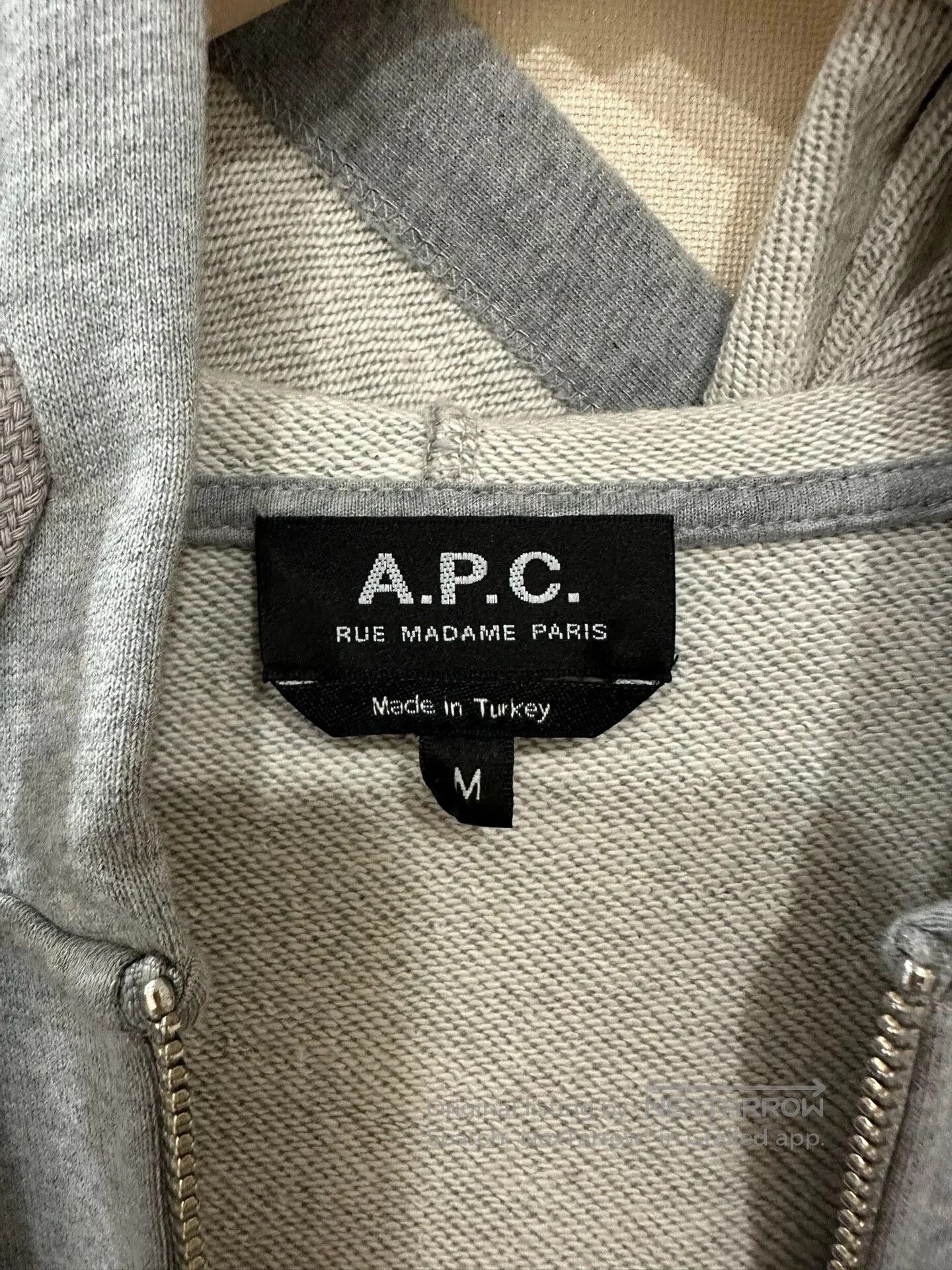 A.P.C. A.P.C. Hooded Sweatshirt in Gray. Size US M / EU 48-50 / 2 - 2 Thumbnail