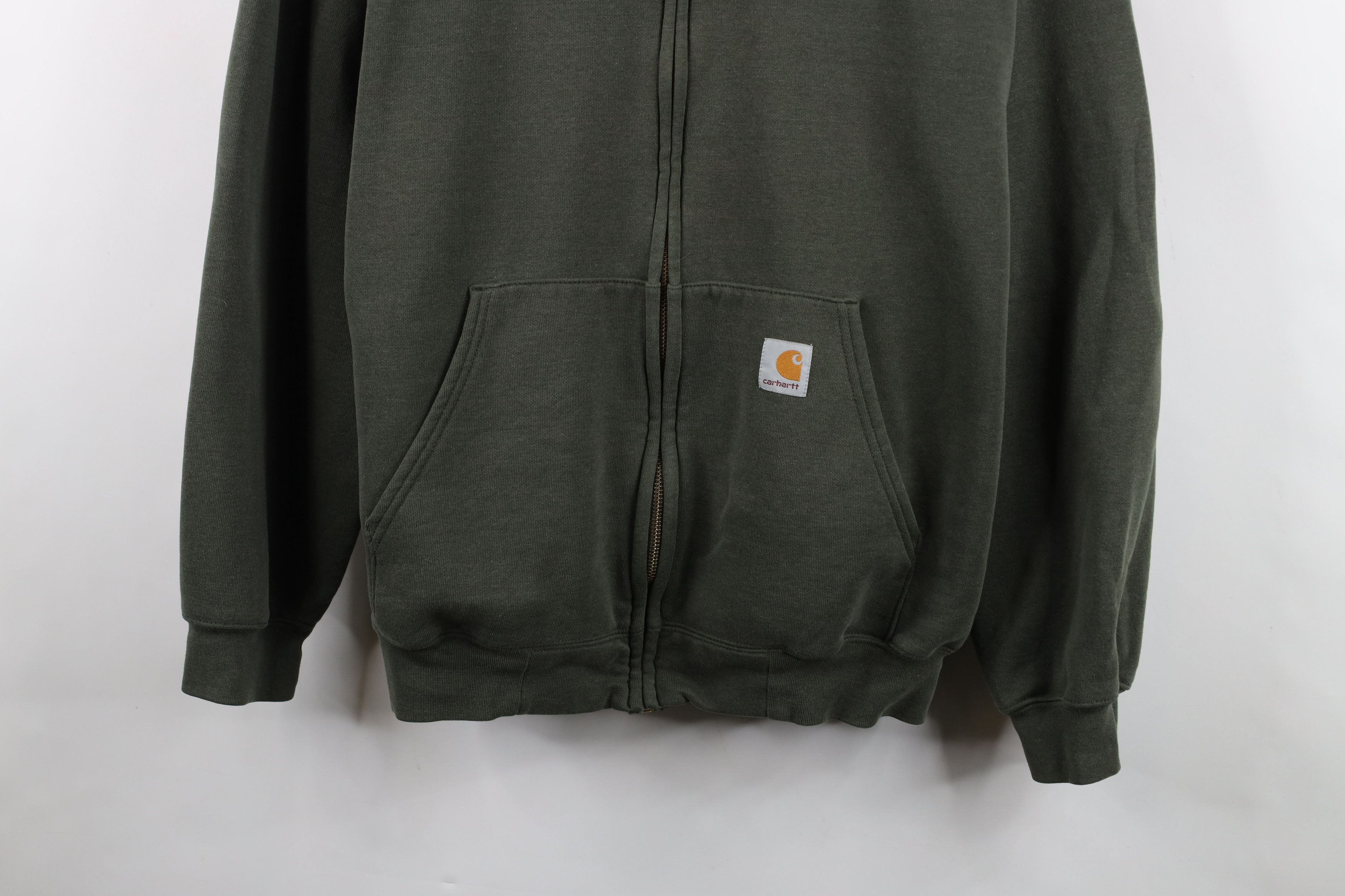 Carhartt Vintage Carhartt Spell Full Zip Hoodie Sweatshirt Green Size US L / EU 52-54 / 3 - 3 Thumbnail