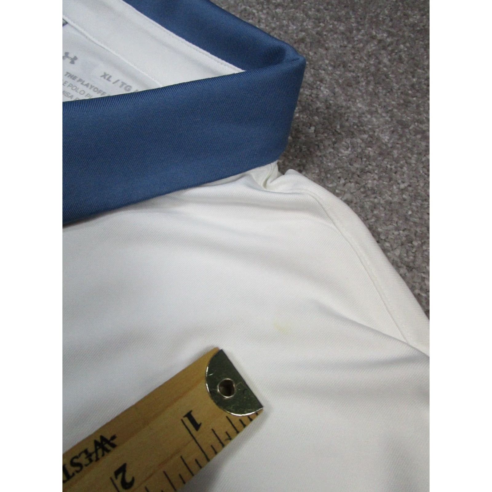 Under Armour VINTAGE Under Armour Polo Shirt Mens XL White Blue Pink Golf Size US XL / EU 56 / 4 - 5 Thumbnail