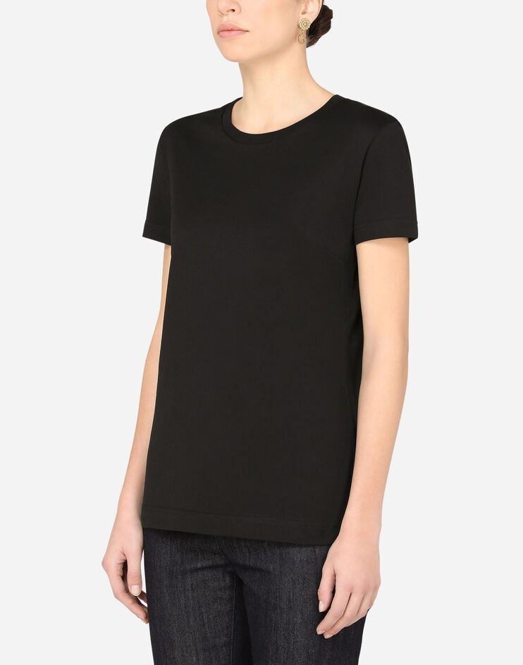 Dolce & Gabbana o1y0925 Crewneck Short Sleeves T-Shirt in Black Size XS / US 0-2 / IT 36-38 - 4 Thumbnail