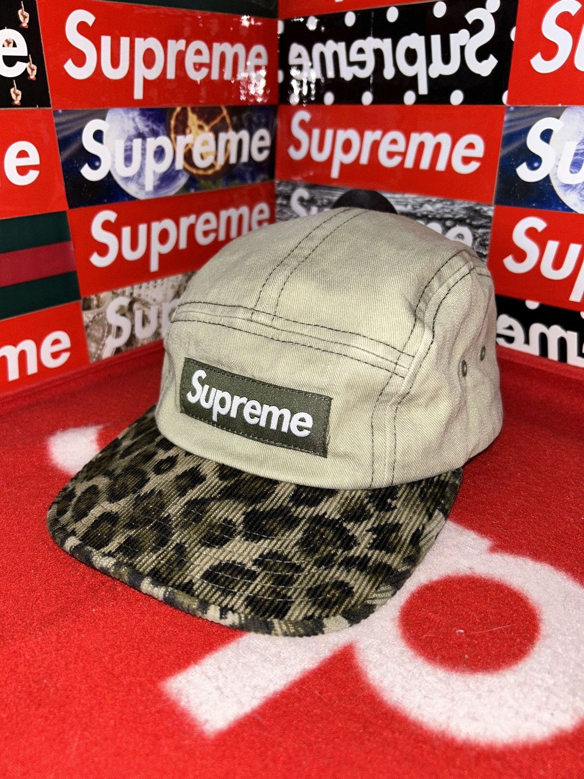 Supreme Supreme Safari Leopard Camp Cap Olive FW11 VNDS RARE HAT Size ONE SIZE - 8 Thumbnail