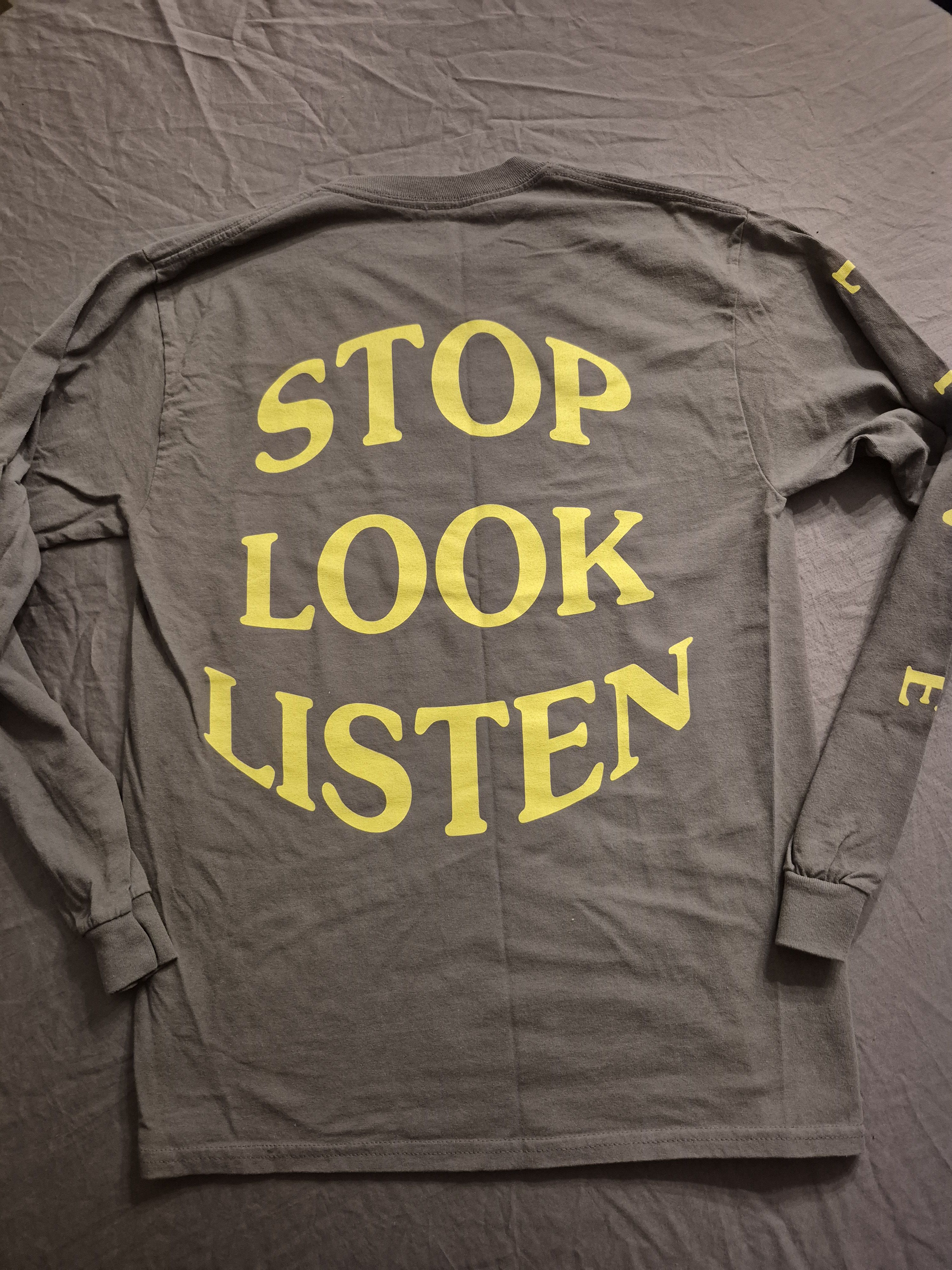 Travis Scott AstroWorld "Stop Look Listen" Long Sleeve Tee Size Medium Size US M / EU 48-50 / 2 - 4 Thumbnail