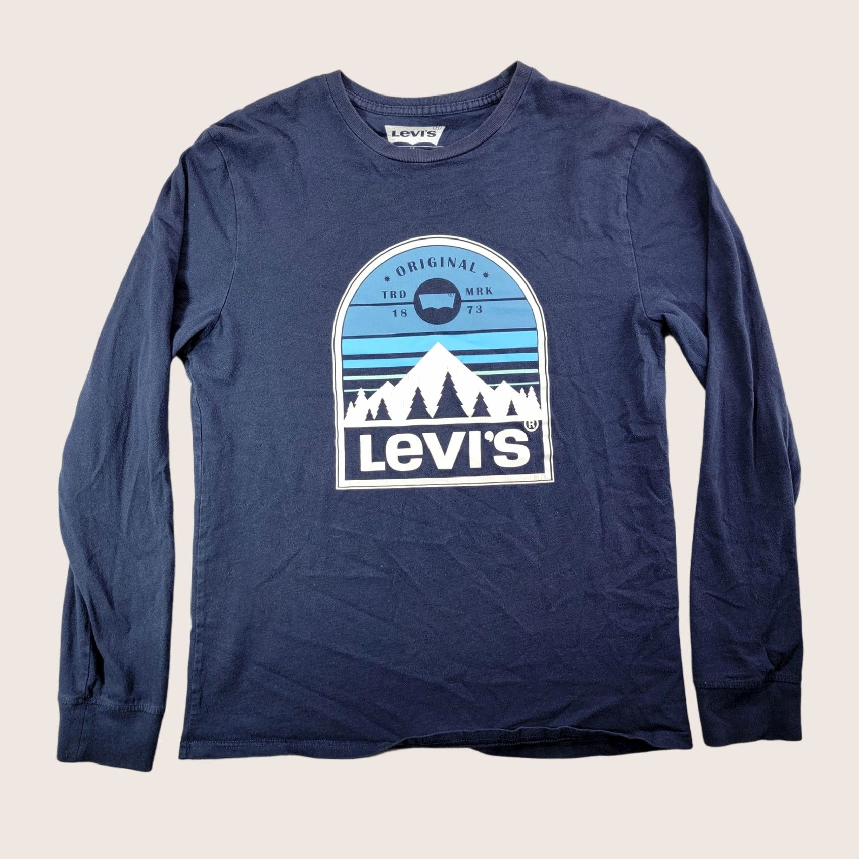 Levi's Levi's Shirt Mens M Blue Long Sleeve Crewneck Graphic Cotton Logo Casual Size US M / EU 48-50 / 2 - 1 Thumbnail