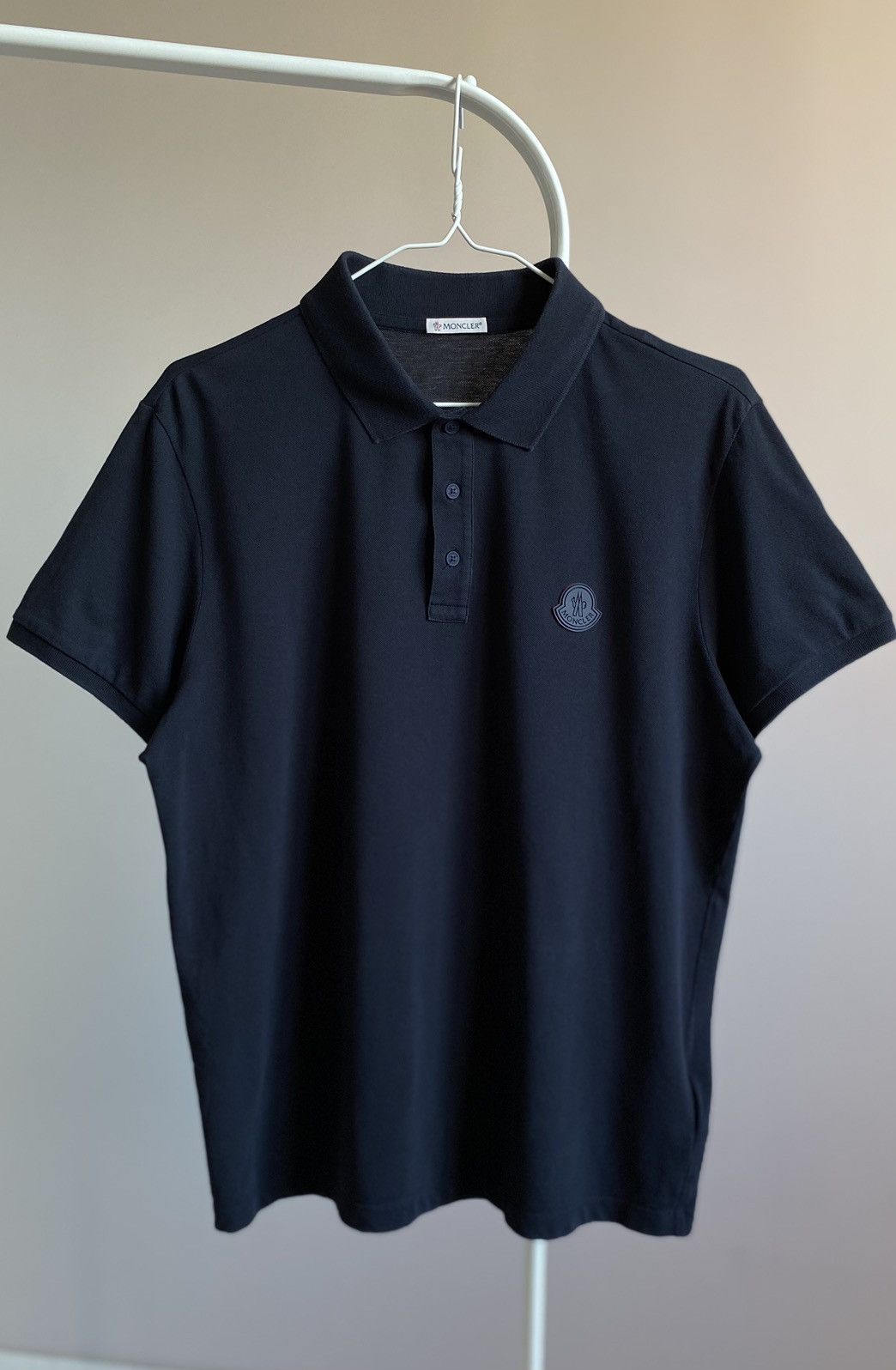 Moncler Moncler Maglia Polo Manica Corta Shirt Black Logo | Grailed
