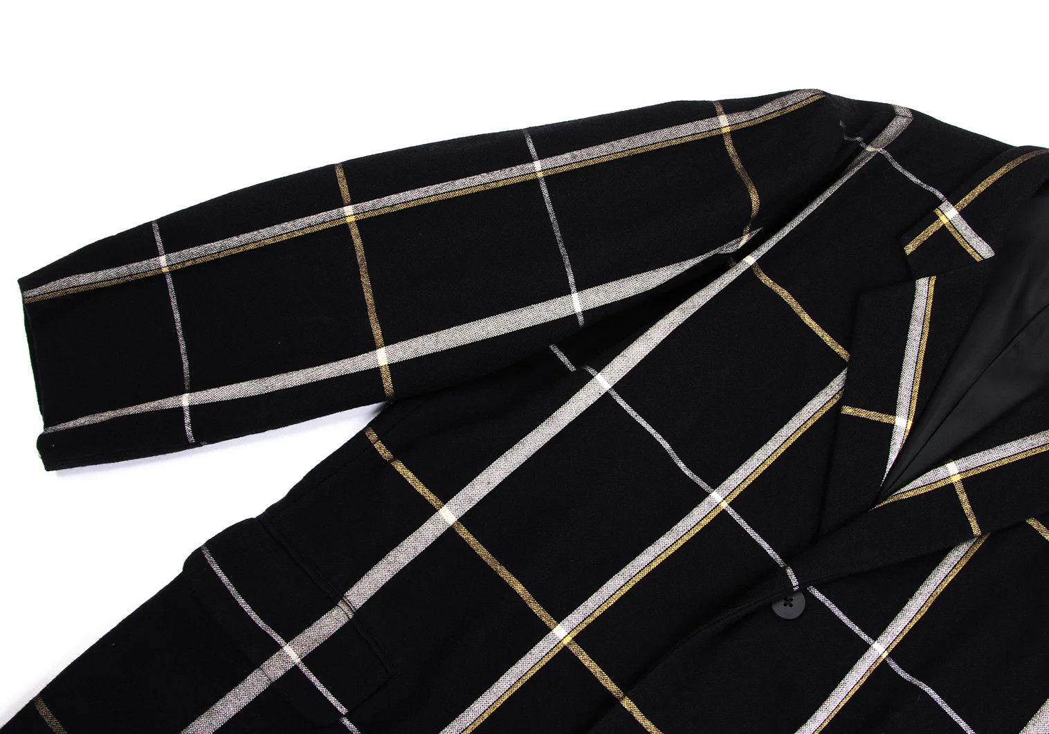 Yohji Yamamoto Yohji Yamamoto Fleece Wool Check Jacket Dark Navy Size US L / EU 52-54 / 3 - 5 Thumbnail