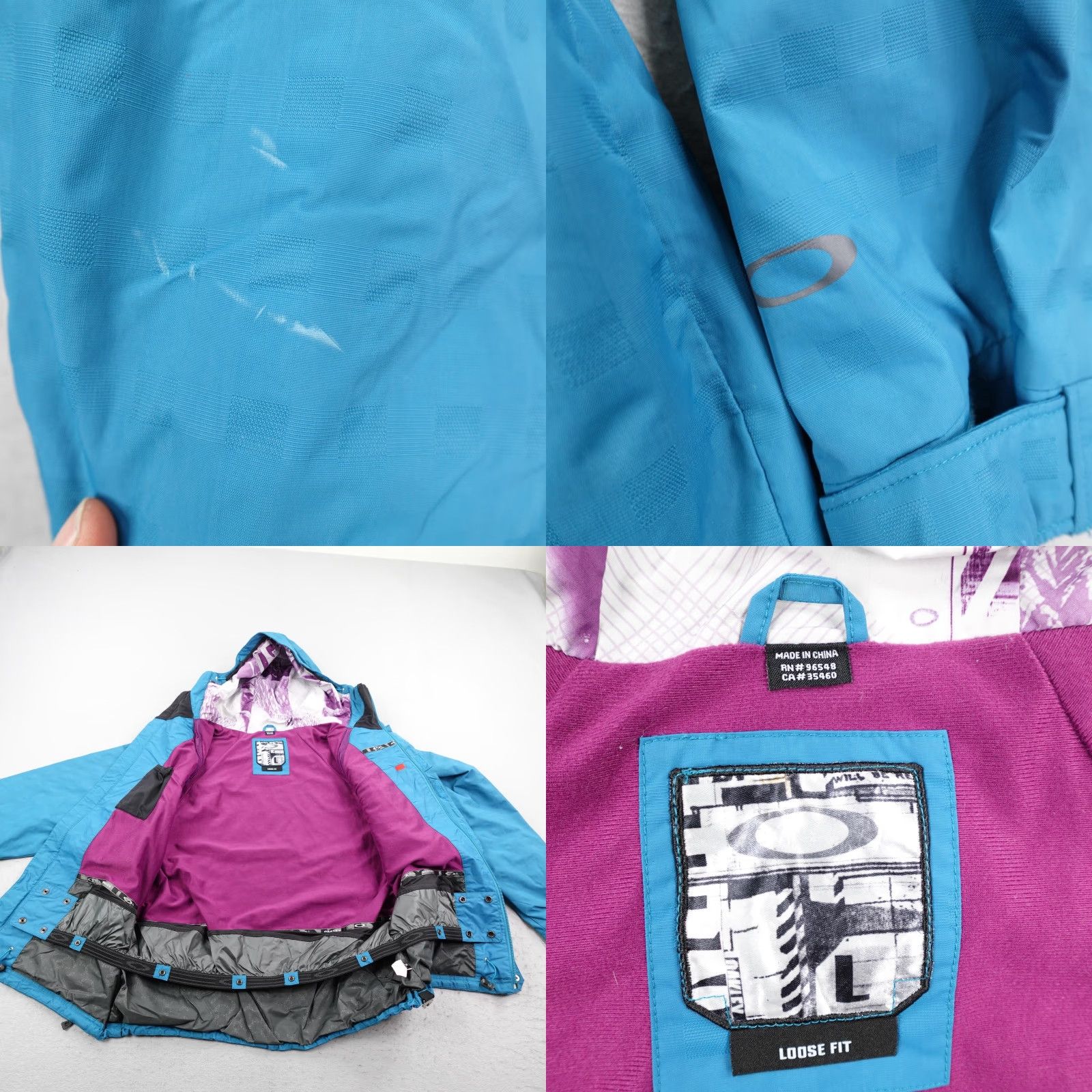 Oakley VINTAGE Oakley Jacket Mens L Blue Parka Waterproof Ski Snowboard Coat Hoodie Full Zip Windproof Pockets Size US L / EU 52-54 / 3 - 8 Thumbnail