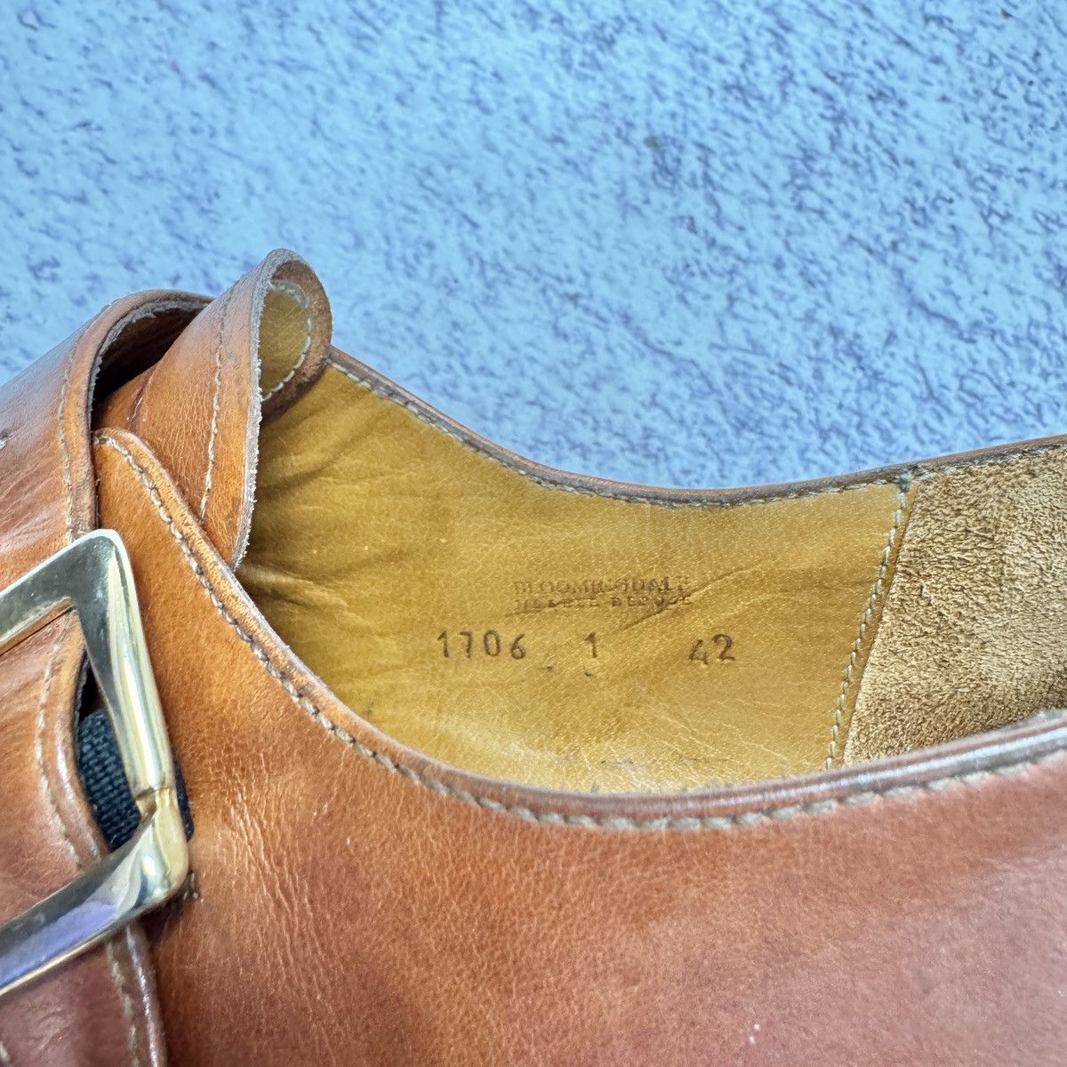 Bexley × Designer × Handmade Bexley Mens Buckle Shoes Monk Straps US9 UK8 Size US 9 / EU 42 - 19 Thumbnail