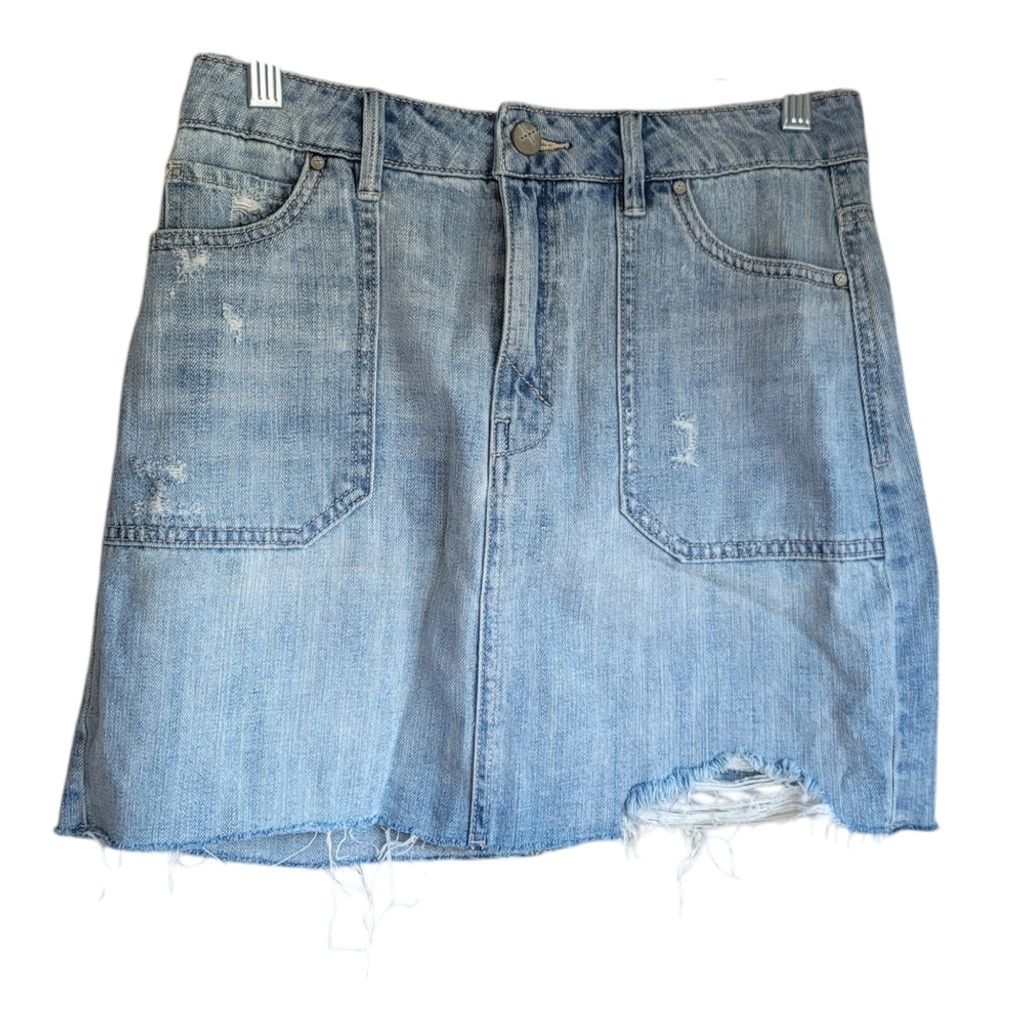 Other EUC Unpublished Distressed Denim Mini Skirt Size 27" / US 4 / IT 40 - 1 Thumbnail