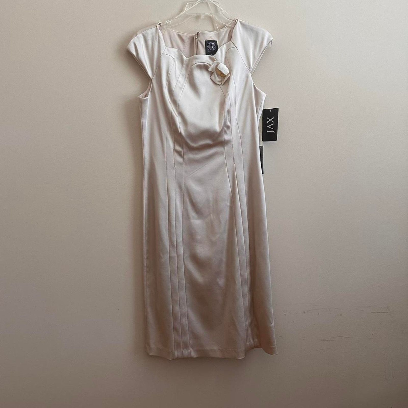Vintage Jax Ivory Silk Dress Size 12 Size XL / US 12-14 / IT 48-50 - 1 Thumbnail