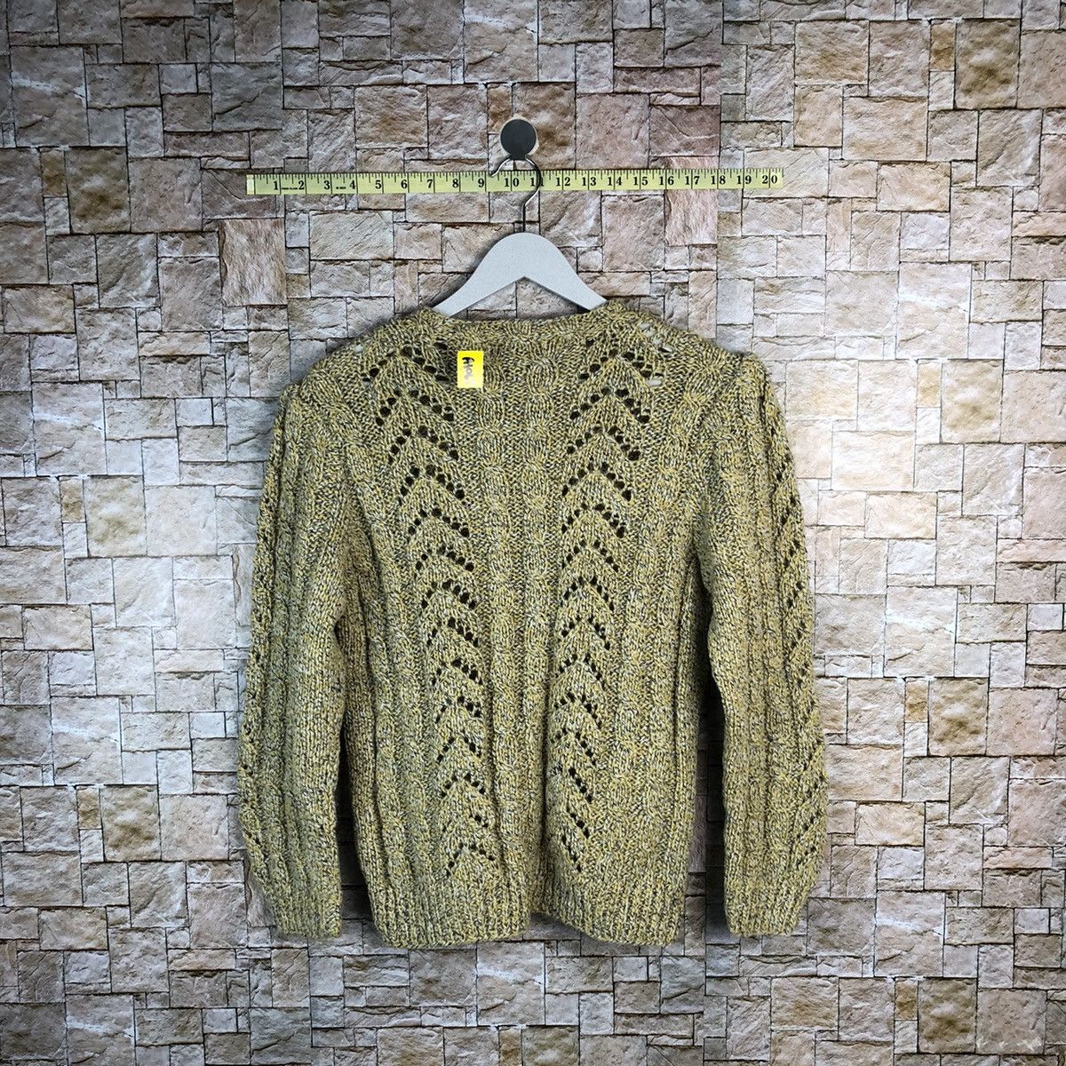 Homespun Knitwear × Japanese Brand Japan Yellow crochet Knitwear vintage #A1067 Size S / US 4 / IT 40 - 10 Thumbnail